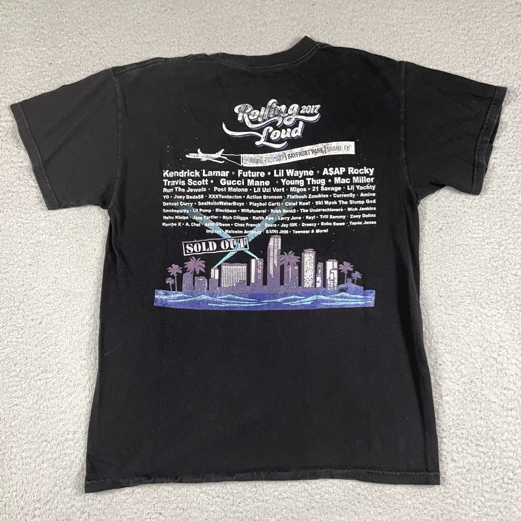 Gildan Rolling Loud T Shirt Adult Small Black Concert 2017 Distressed Hip Hop Rare Gildan Short Sleeve Crew Neck Cotton Logo Shirt Men Music Size US S / EU 44-46 / 1 - 3 Thumbnail