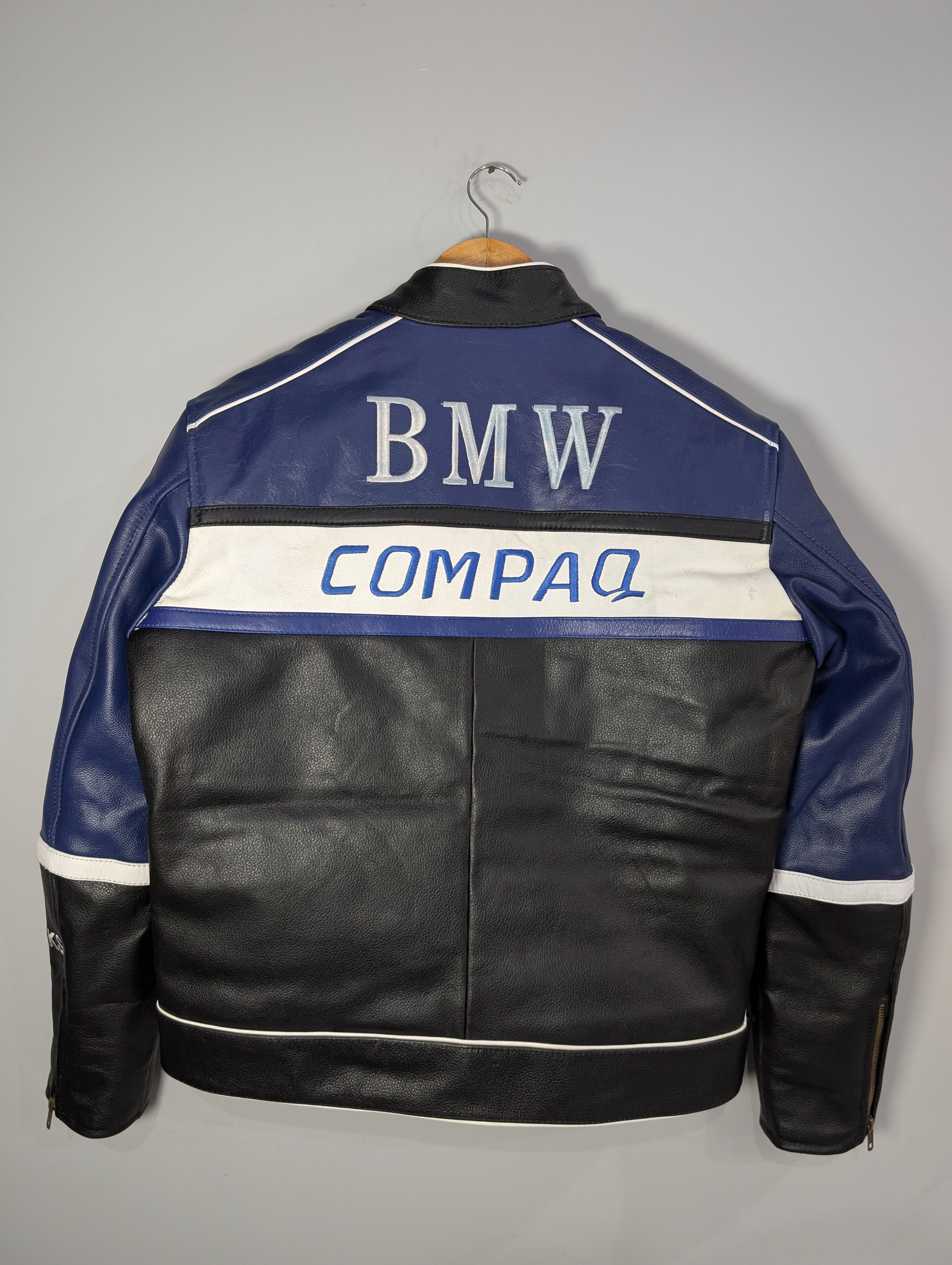 Vintage 🔥BMW🔥 Vintage Racing Leather Jacket Rare Size M / US 6-8 / IT 42-44 - 2 Thumbnail