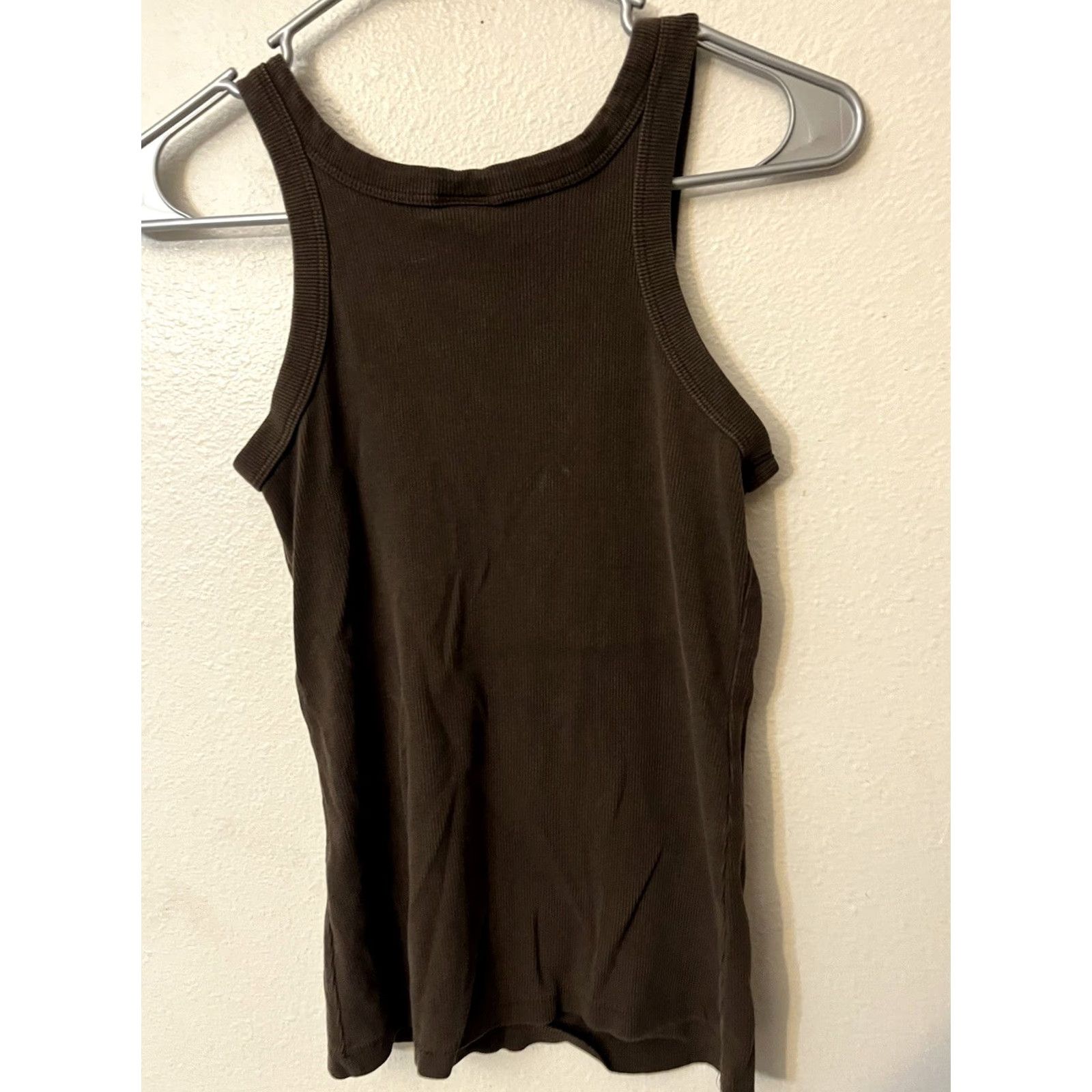 H&M H&M Basic Tank Women Solid Brown Size S Size S / US 4 / IT 40 - 3 Thumbnail