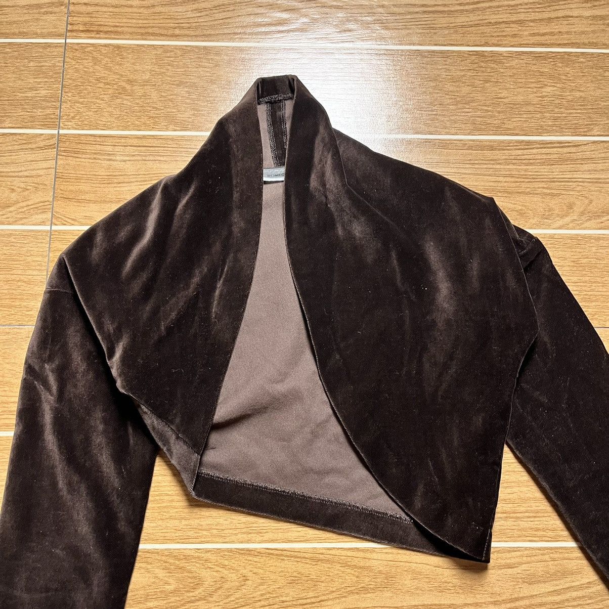 Romeo Gigli Vtg Romeo Gigli A/W 1989 Brown Velvet Cocoon Shrug Jacket Size M / US 6-8 / IT 42-44 - 2 Thumbnail