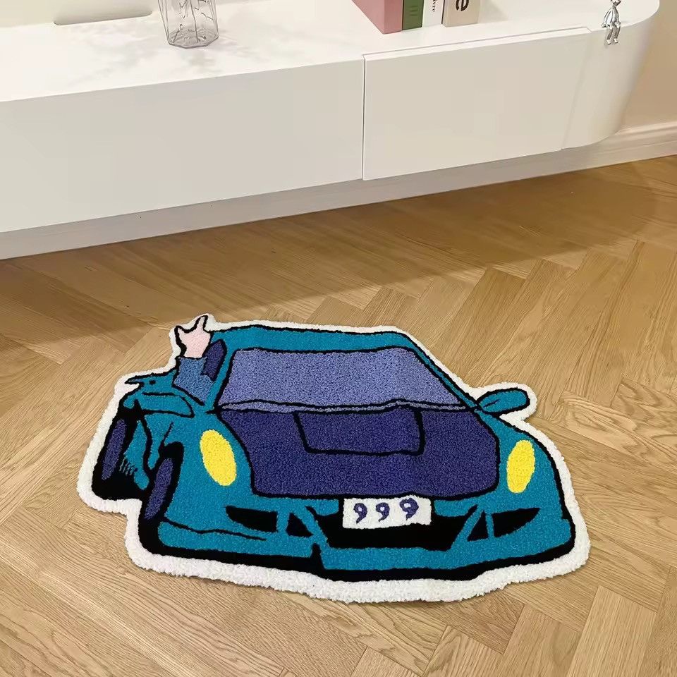 Japanese Brand Streetwear Custom Car Tufted Rug - 75 X 95 cm Size ONE SIZE - 4 Thumbnail