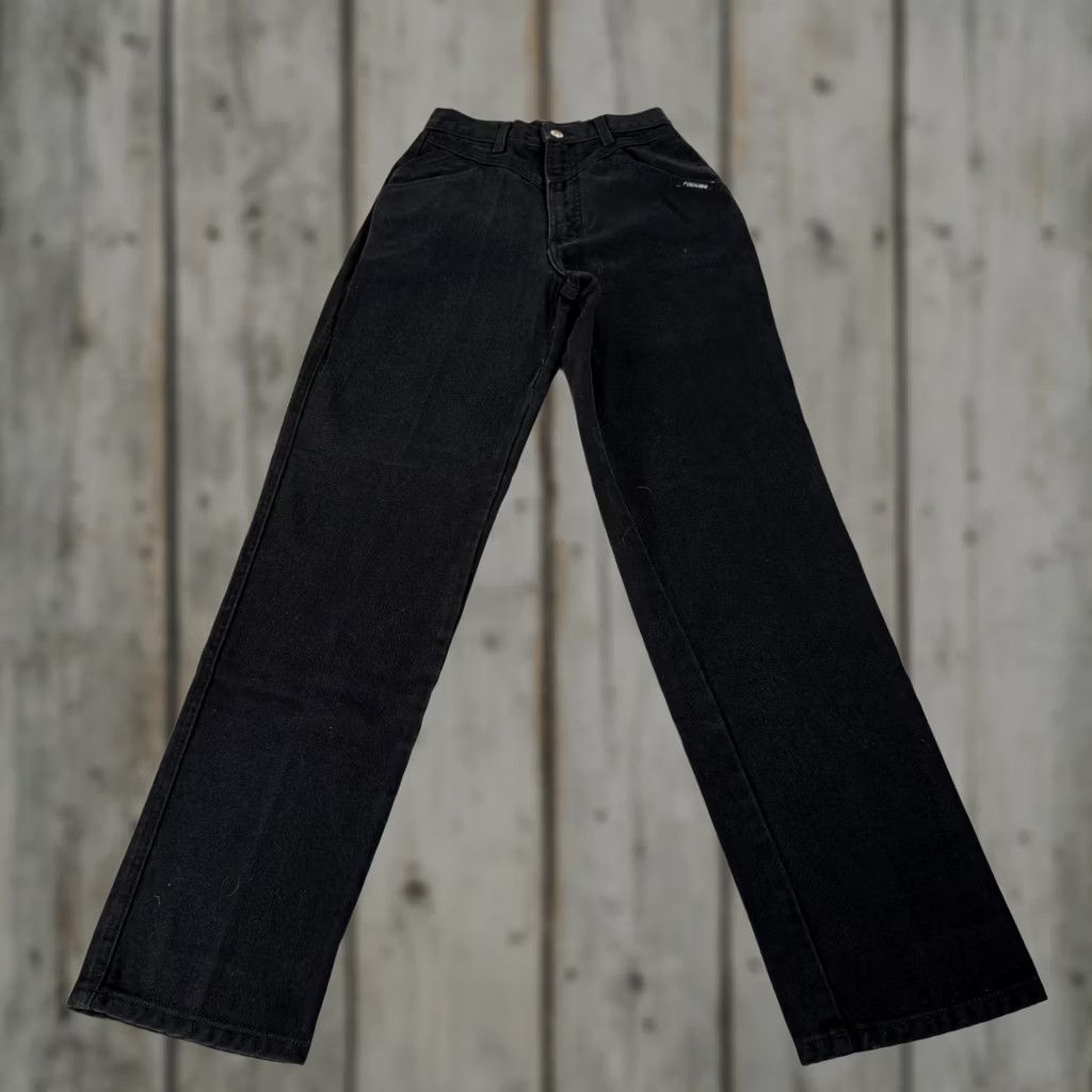 Vintage VINTAGE Rocky Mountain Womens 5 Black Bare Back Slim Fit Denim Pants 90s Western Jeans Women Checks 90s Mens Size 27" / US 4 / IT 40 - 1 Thumbnail
