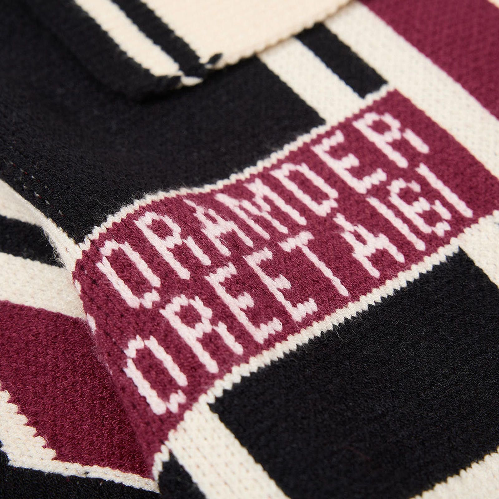 Vintage Maroon Black Striped Knit Polo Sweater Size US L / EU 52-54 / 3 - 3 Thumbnail