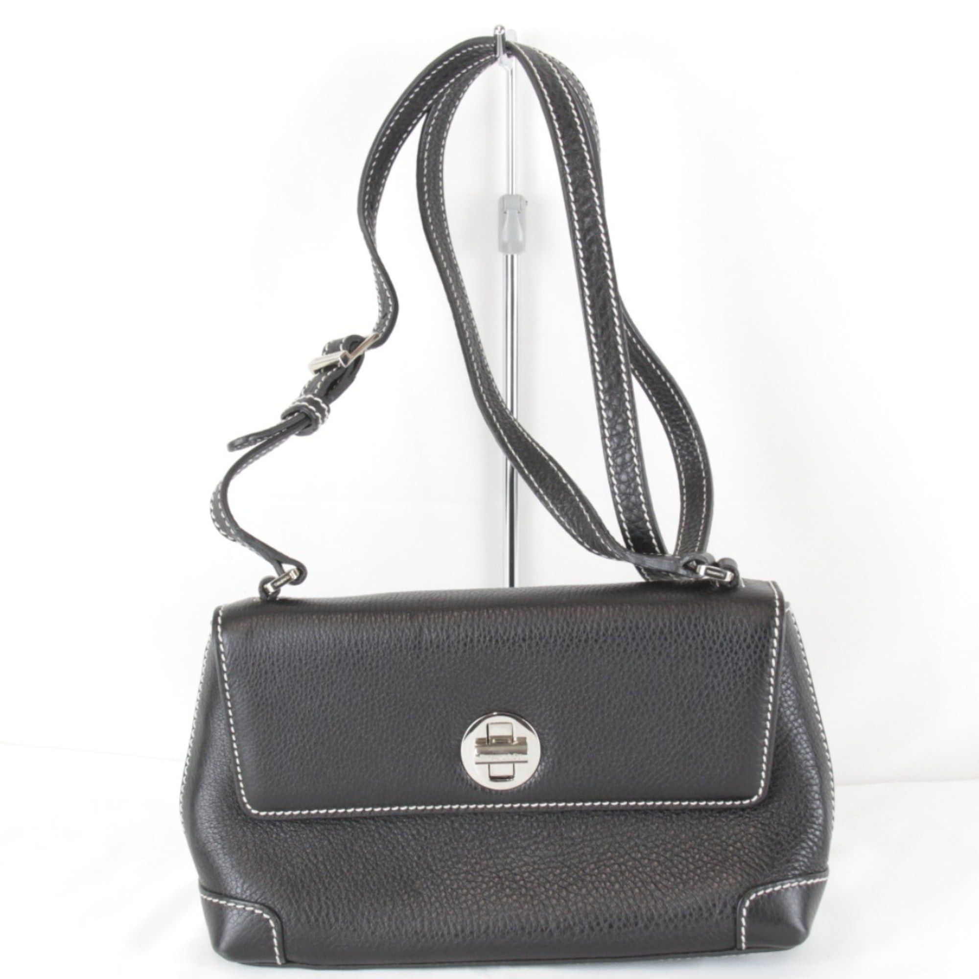 Tiffany & Co. TIFFANY&Co. Tiffany Turnlock Shoulder Bag, Leather, Black, Women's Size ONE SIZE - 1 Thumbnail