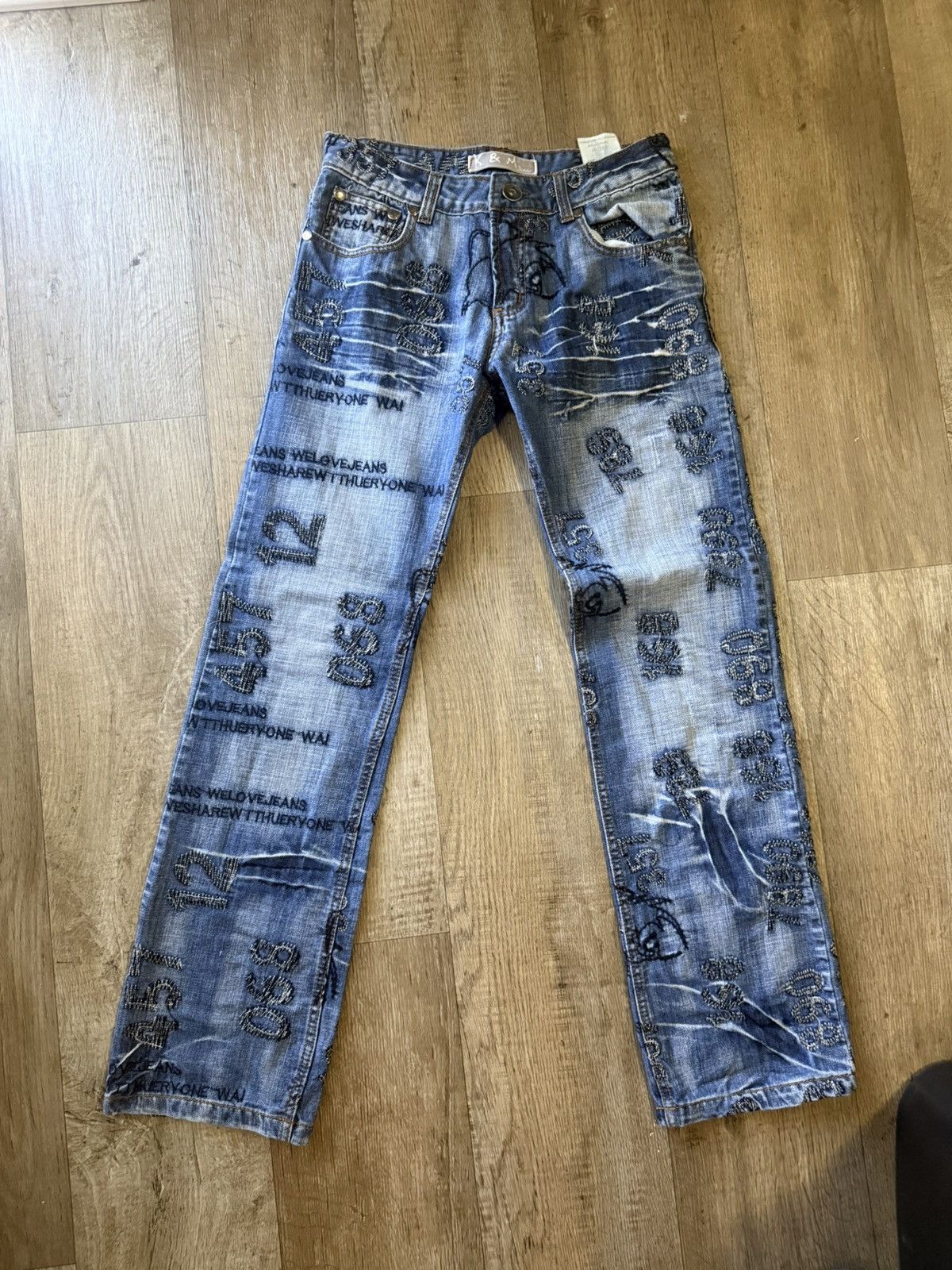 Other Vintage K & M Pattern Denim Size 31 Size US 31 - 1 Thumbnail