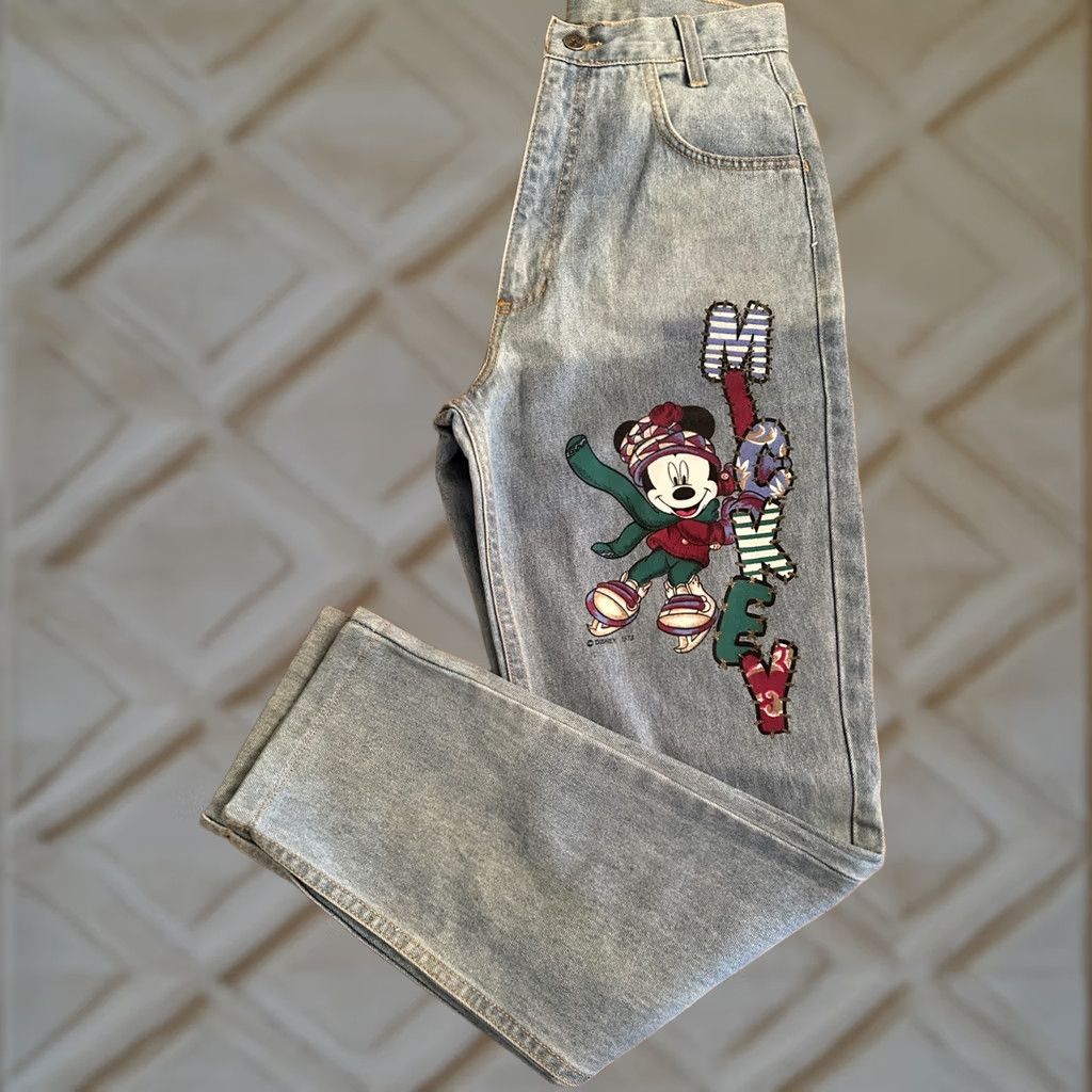 Vintage VINTAGE 90s Disney Jerry Leigh Ice Skating Micky Mouse Jeans Women Size 7 Blue Straight Size 28" / US 6 / IT 42 - 1 Thumbnail