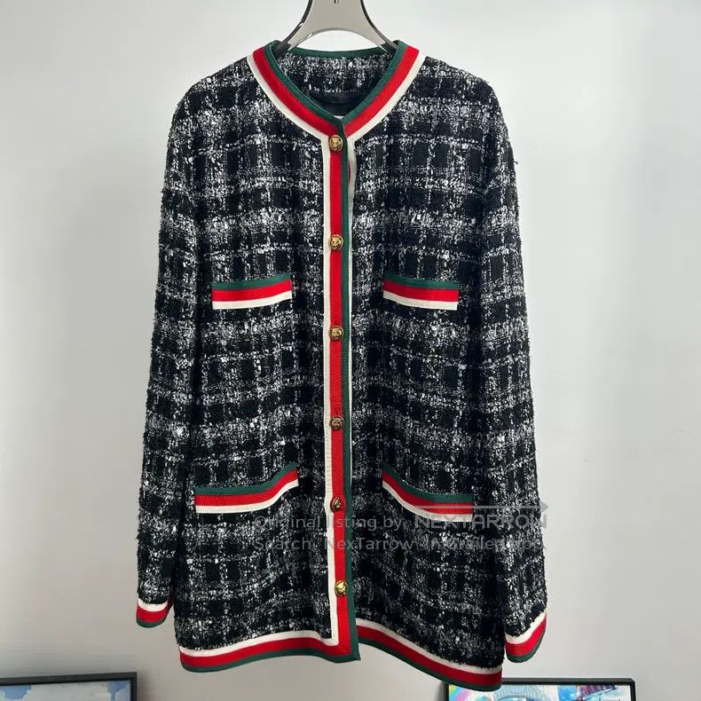 Gucci Gucci Classic tweed long coat Size US M / EU 48-50 / 2 - 1 Thumbnail