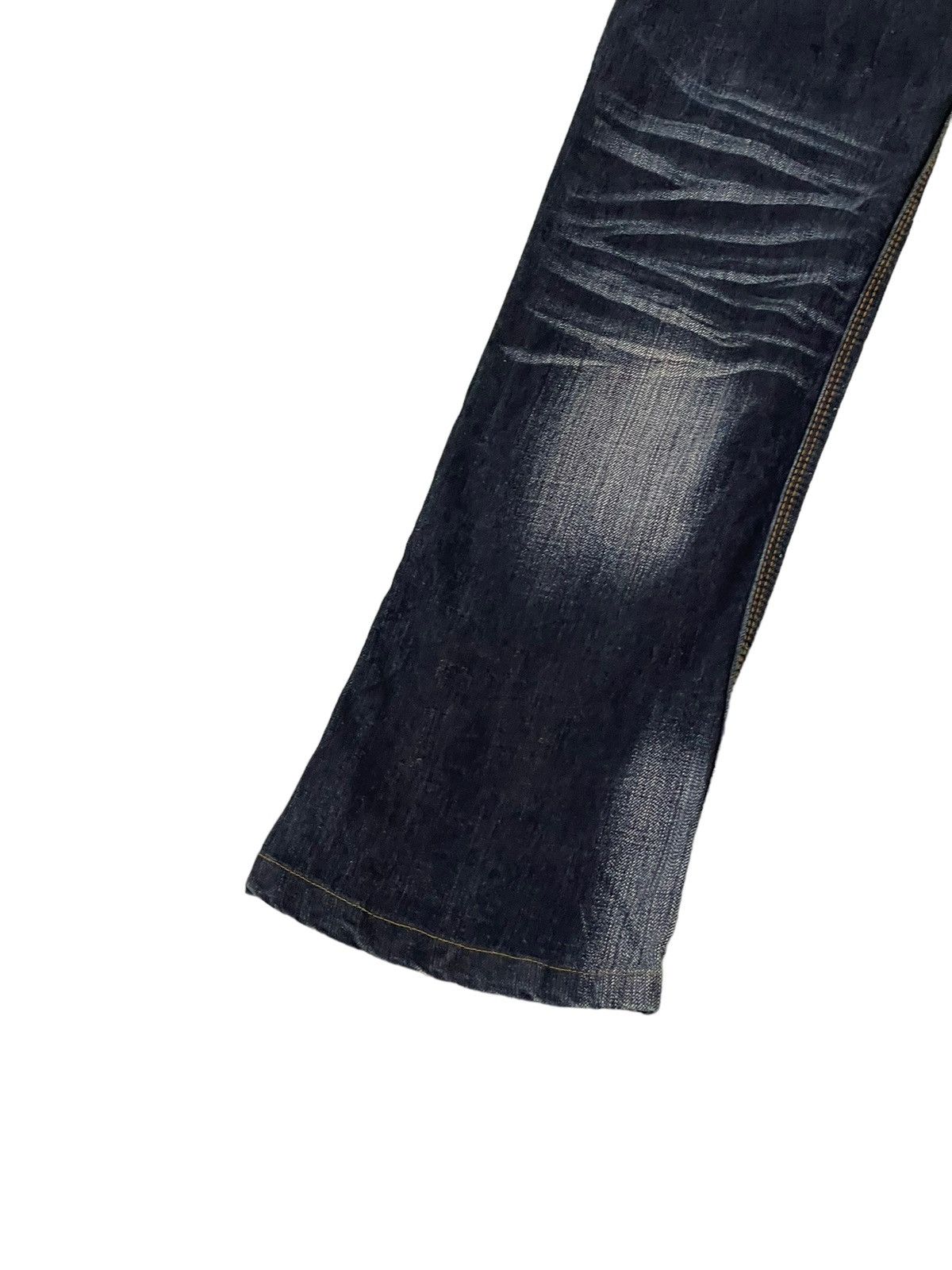 Japanese Brand Slim Jeans Nicole Club Distress Faded Low Rise Denim 7🟦5 Size US 32 / EU 48 - 15 Thumbnail
