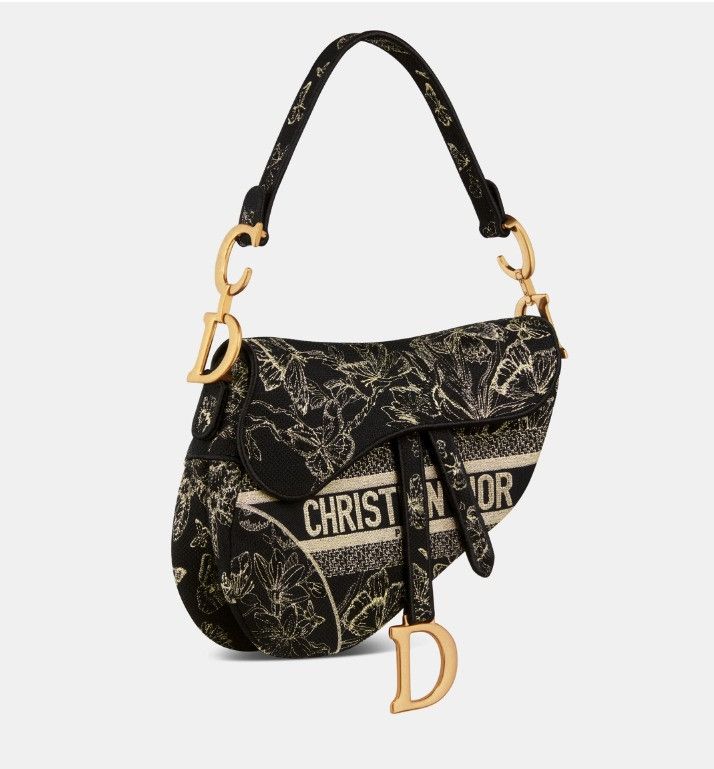 Dior o1w1db11024 Size: OS / Saddle Bag in Black Gold Size ONE SIZE - 1 Thumbnail