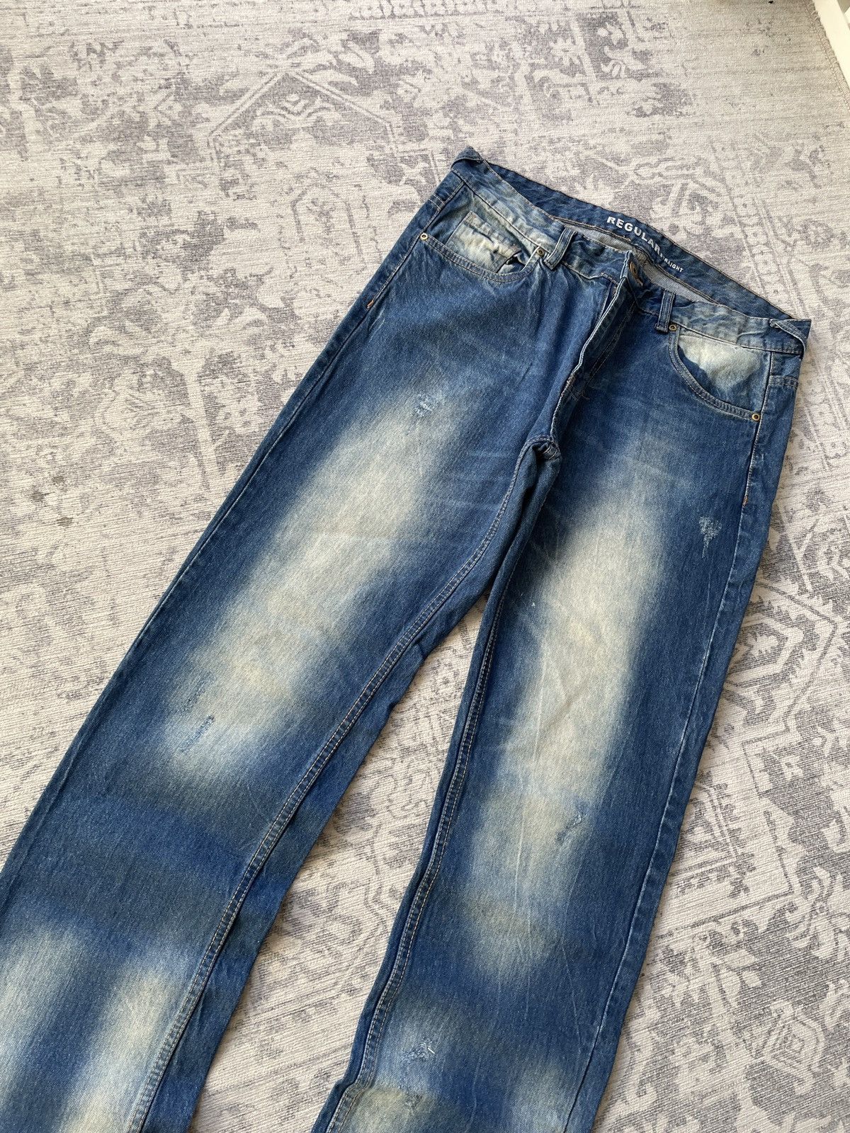 Vintage Vintage Faded Jeans Avant Garde Mud Washed Baggy Wide Flared Size US 34 / EU 50 - 3 Thumbnail