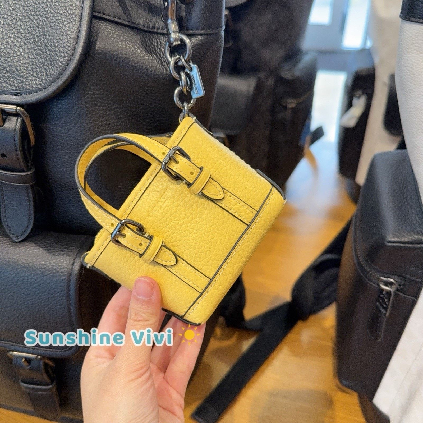 Coach NWT Coach Mini Warner Tote Bag Charm CBK61 Yellow (no bag) Size ONE SIZE - 4 Thumbnail