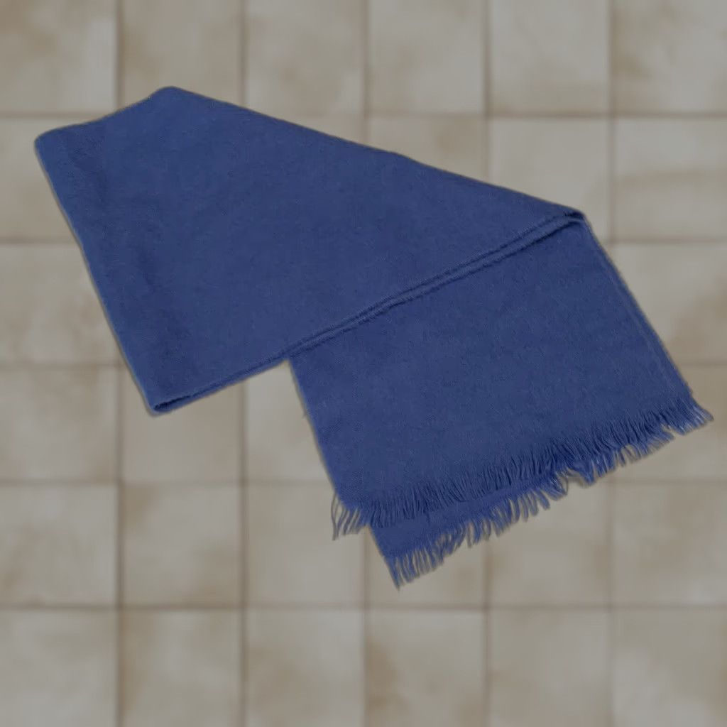 Vintage VINTAGE Robert Ubu Wool Scarf Women Winter Fall 51x12 Soft Blue Fringe Size ONE SIZE - 1 Thumbnail