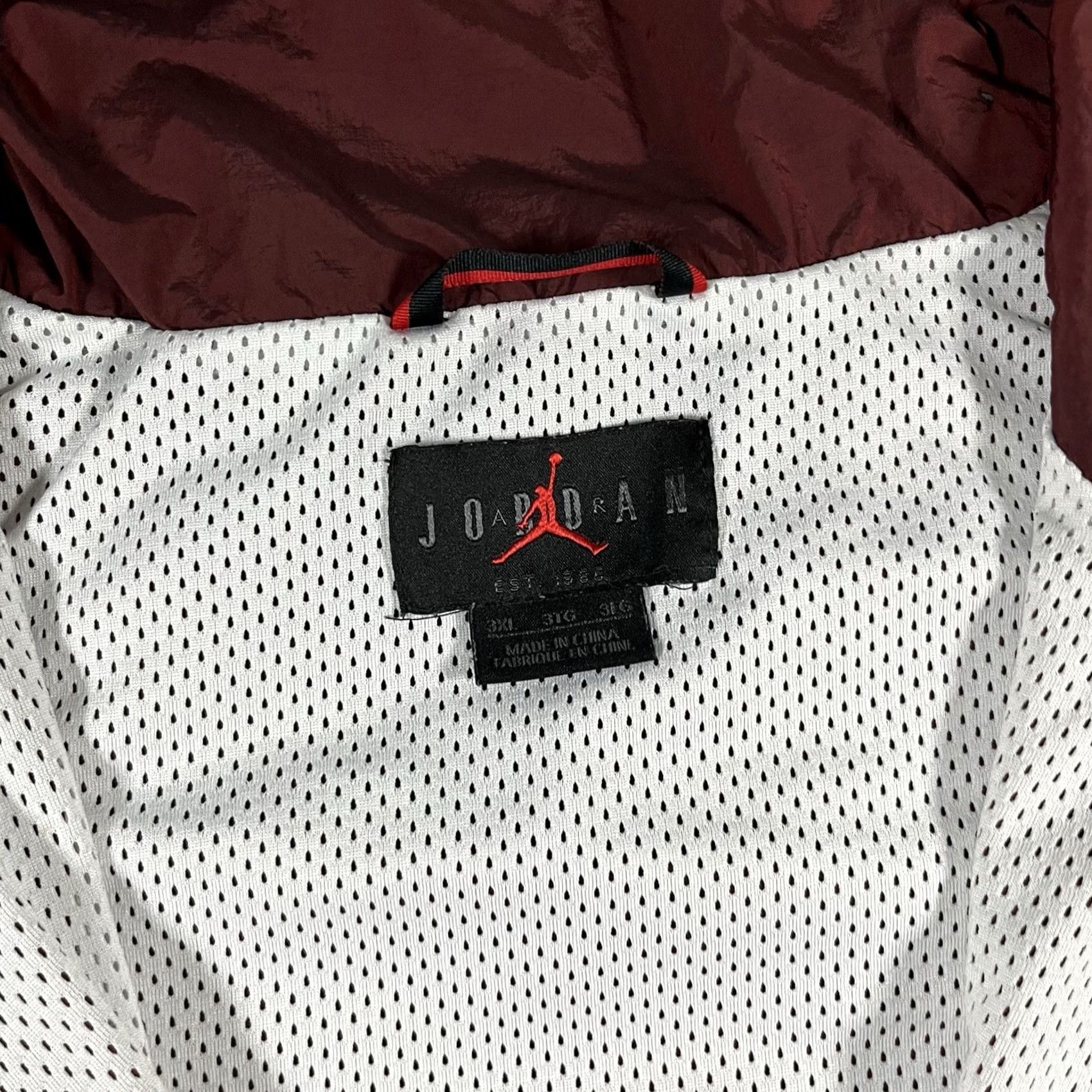 Jordan Brand Air Jordan Jacket Men 3XL Full Zip Jumpman Logo Basketball Windbreaker Nylon Red 80s 90s Retro Sports Mens Size US XXL / EU 58 / 5 - 5 Thumbnail