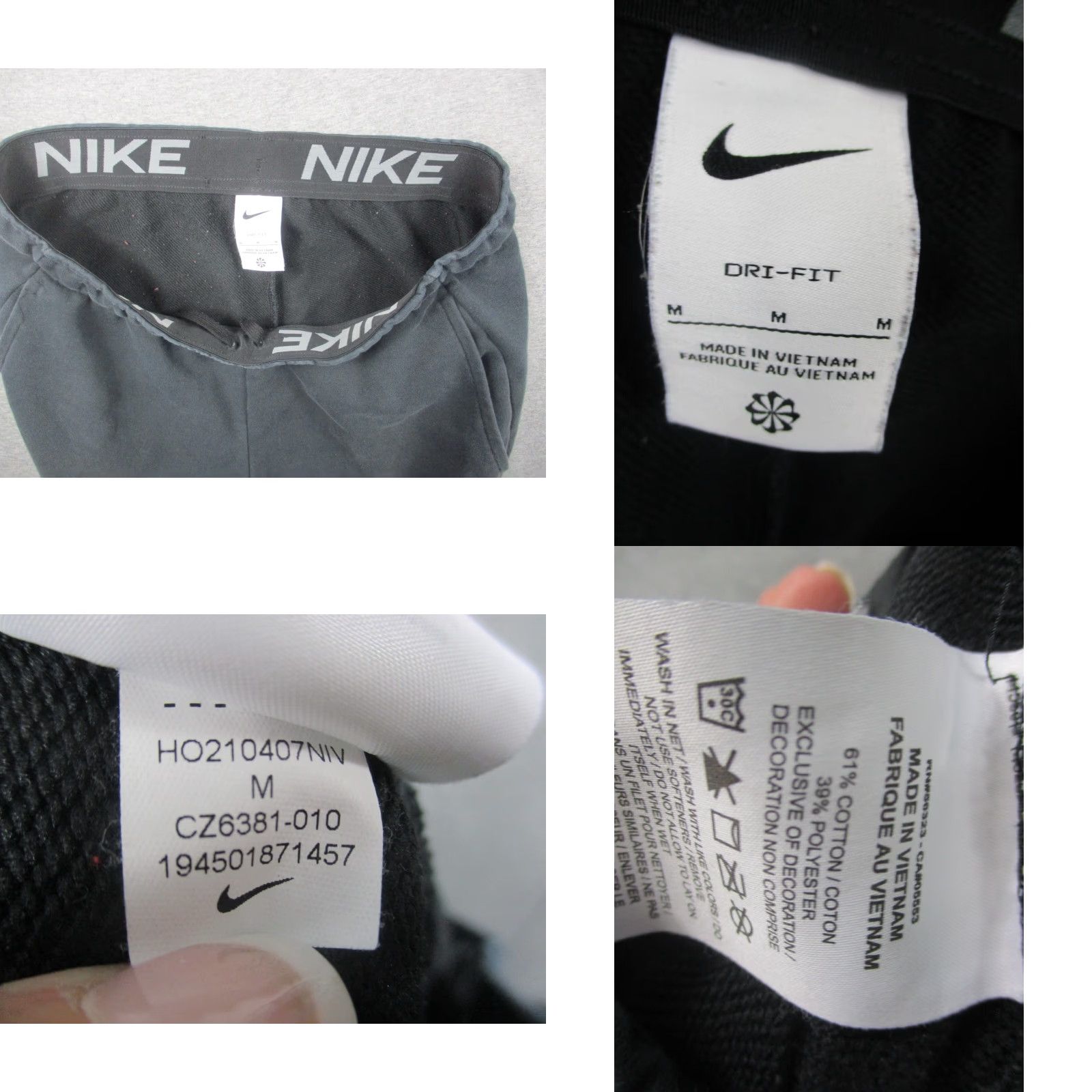 Nike Nike Dri Fit Training Pants Medium Black Pockets Size US 31 - 8 Thumbnail