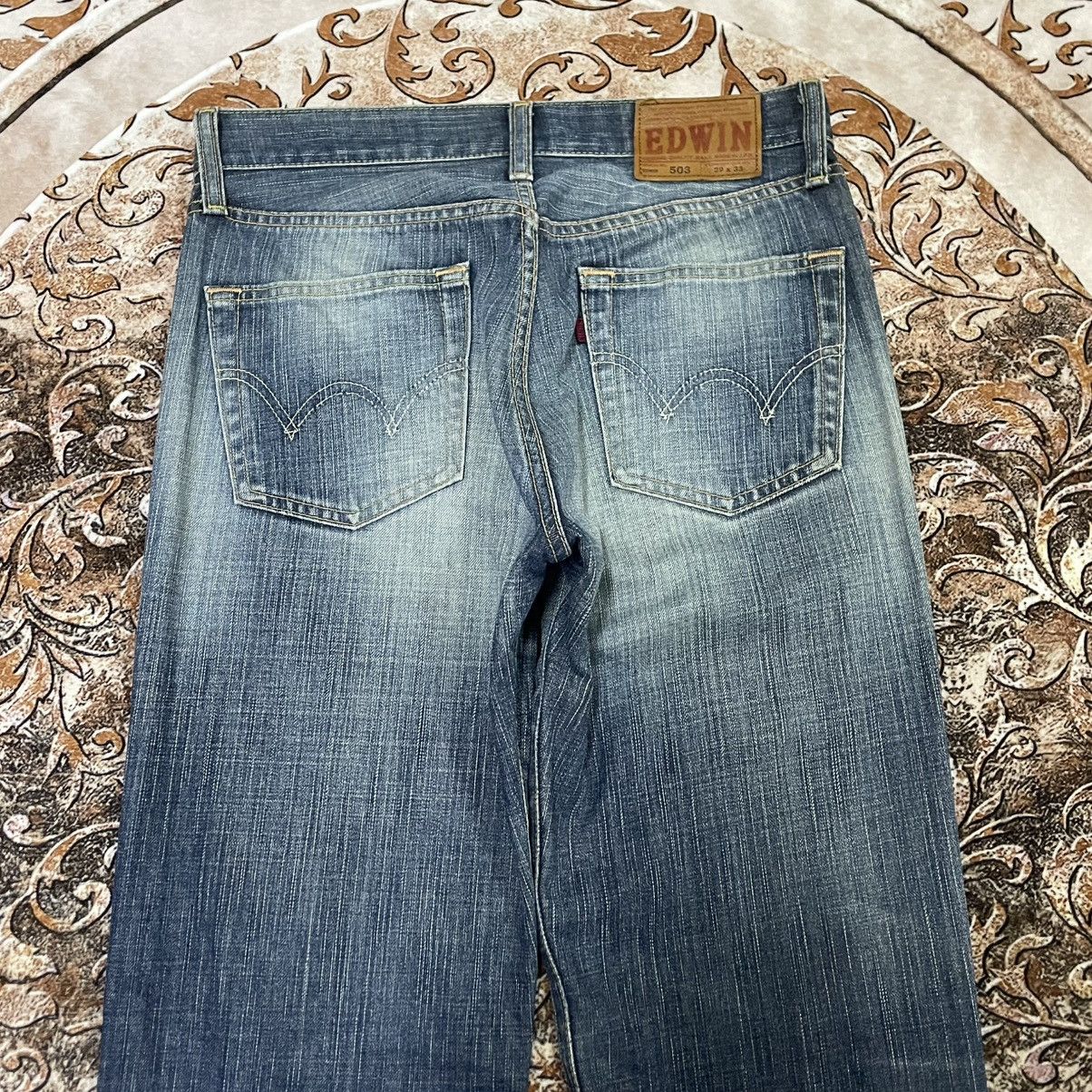 Edwin 🔥Vintage Edwin 503 Stoned Washed Distress Denim Jeans Size US 30 / EU 46 - 5 Thumbnail