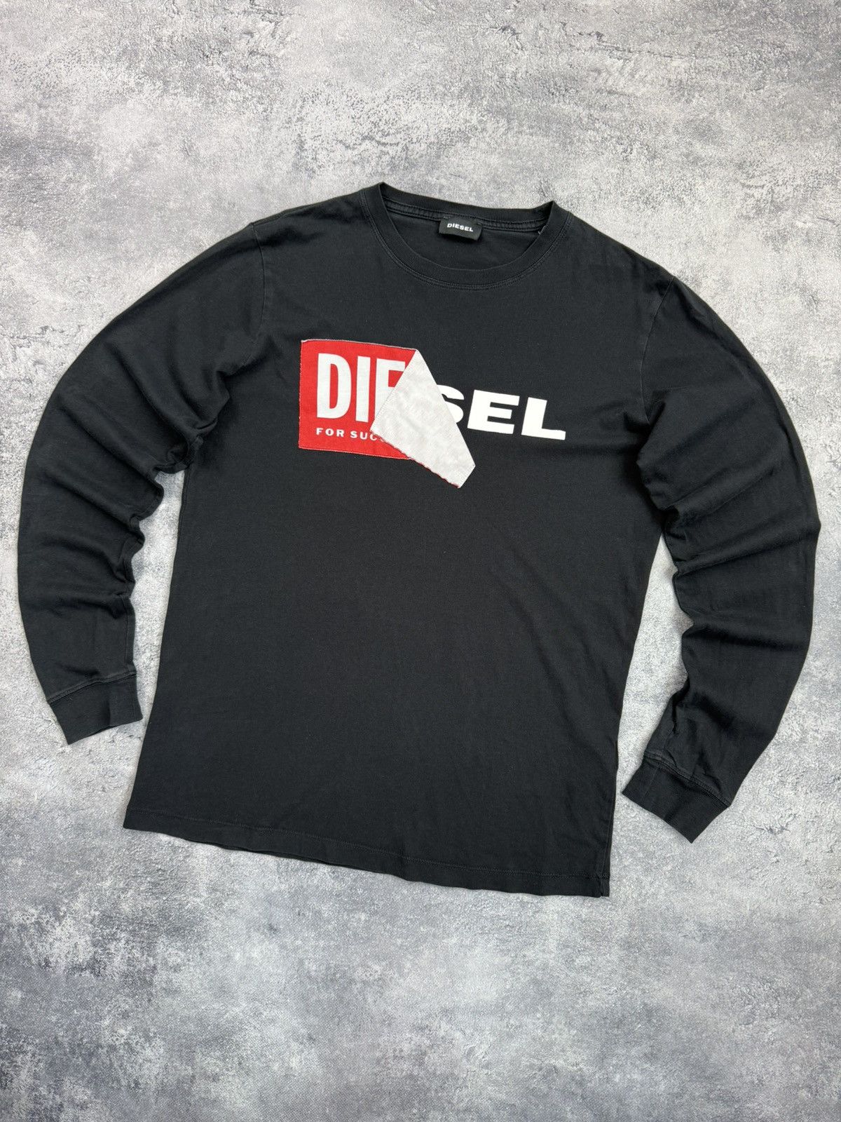 Diesel Vintage Diesel Y2K Long Sleeve Big Logo Hype Avant Garde Size US S / EU 44-46 / 1 - 3 Thumbnail