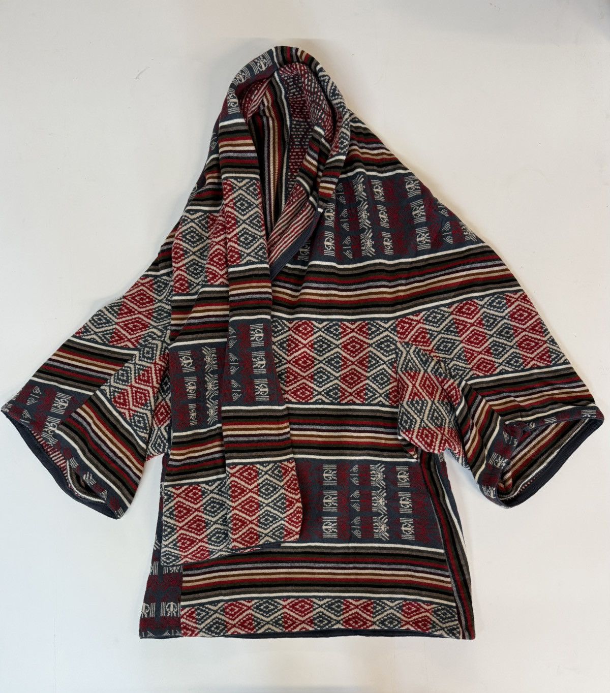 Alexander McQueen Alexander McQueen Lee-Era 100% Wool Jacquard Hooded Poncho Size US M / EU 48-50 / 2 - 9 Thumbnail