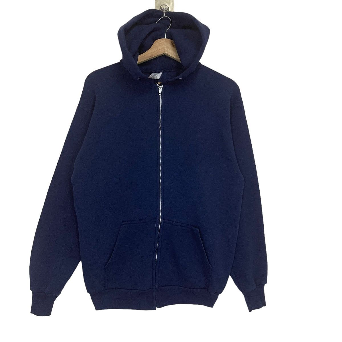 Japanese Brand Vintage 90s Discus Athletic Plain Zipper Hoodie Size US M / EU 48-50 / 2 - 1 Thumbnail