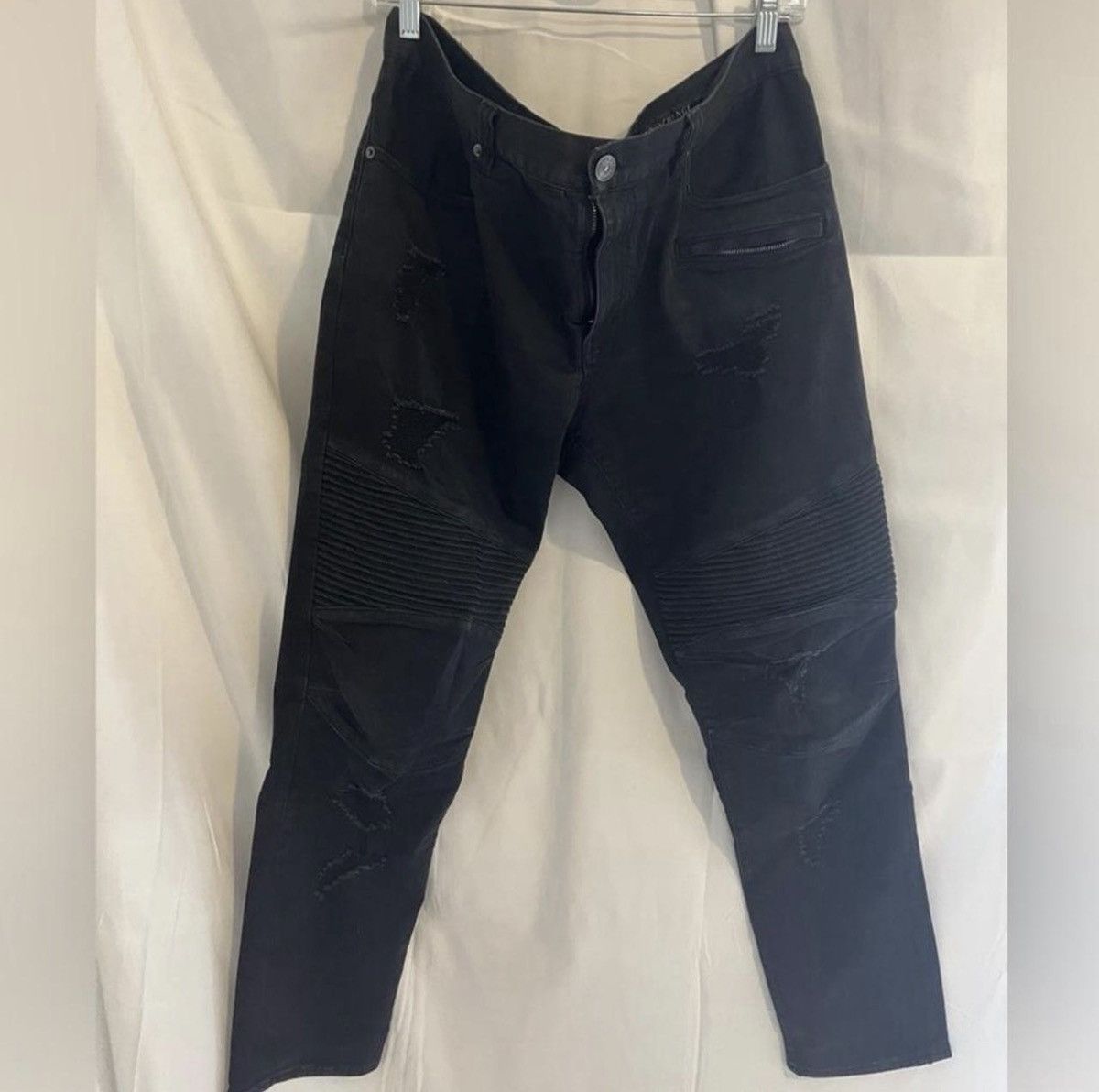 Armani Exchange Armani Exchange Distressed Biker Jeans Size US 38 / EU 54 - 1 Thumbnail