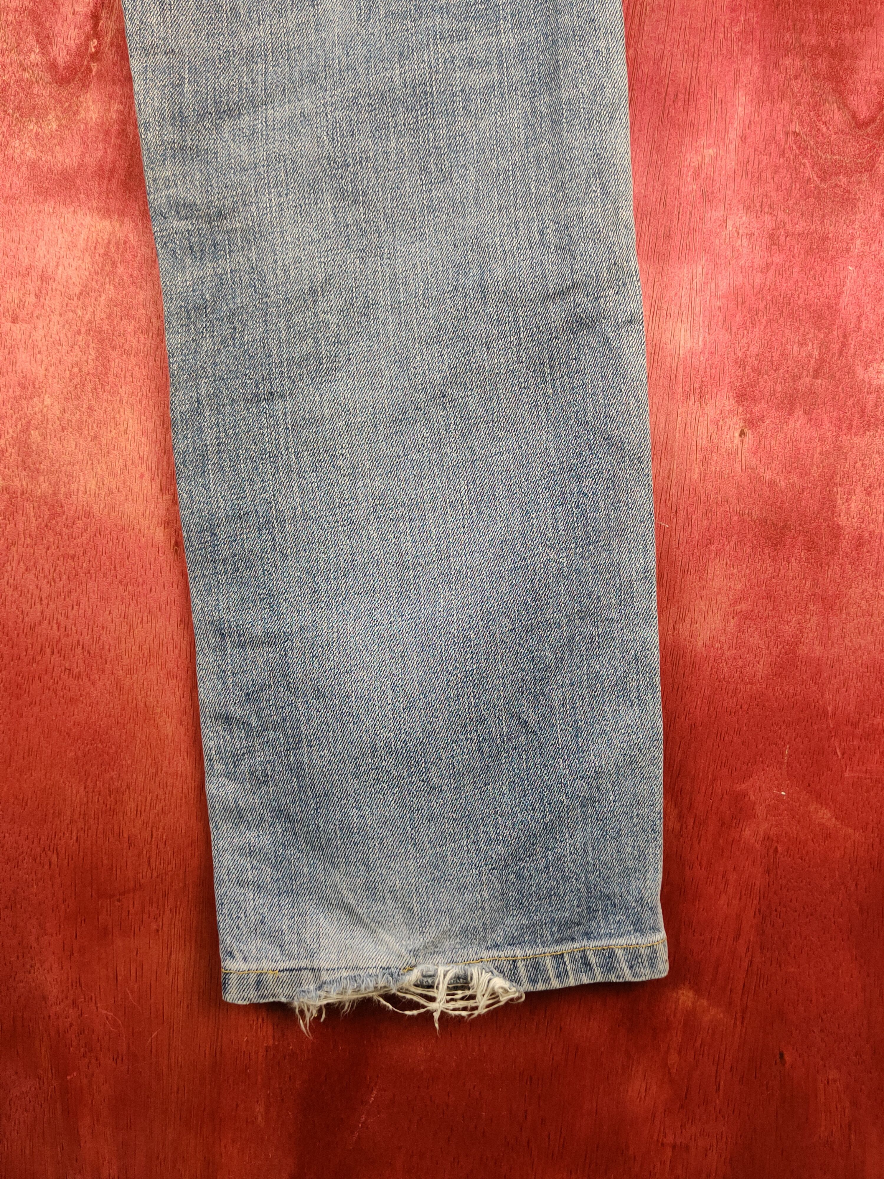 Japanese Brand Uniqlo vintage Blue Distressed jeans Denim pants #S1680 Size US 30 / EU 46 - 12 Thumbnail