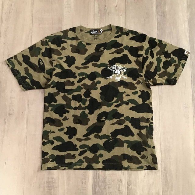 Bape × Stussy STUSSY × BAPE camo skull logo T-shirt a bathing ape Size US M / EU 48-50 / 2 - 2 Thumbnail