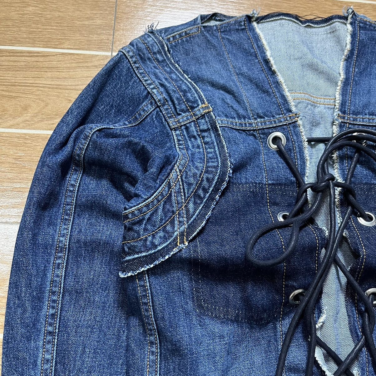 Sacai Sacai Lace Up Denim Jacket Size S / US 4 / IT 40 - 6 Thumbnail