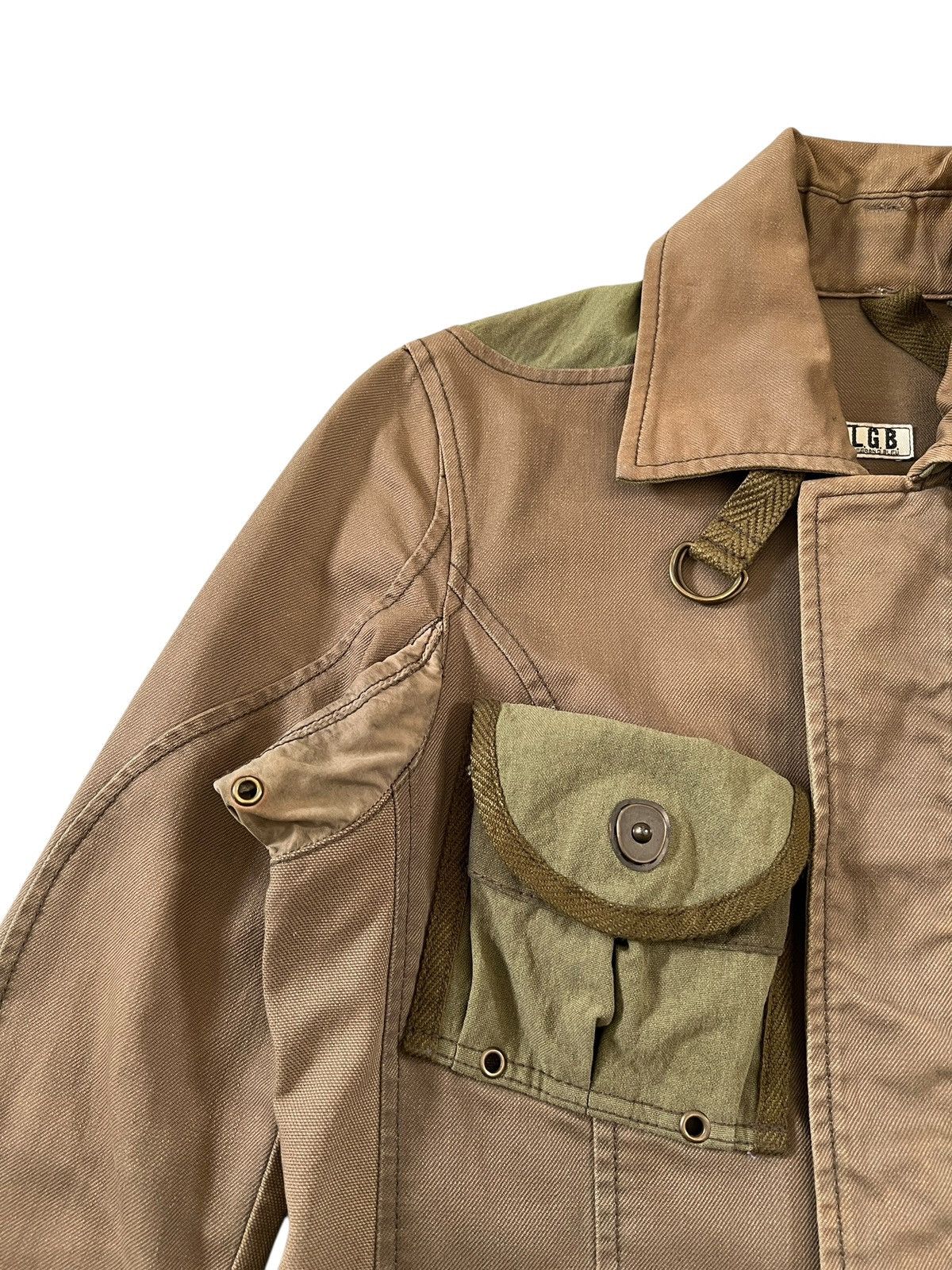 Le Grande Bleu (L.G.B.) Vintage 1990s LGB Military Cargo Jacket Size US XS / EU 42 / 0 - 8 Thumbnail