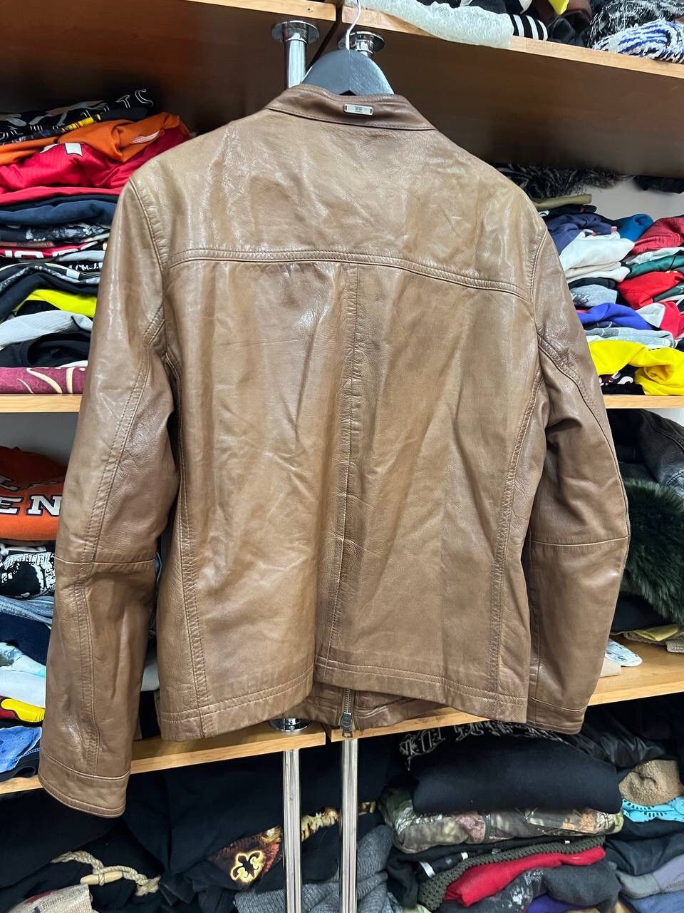 Tommy Hilfiger Vintage Tommy Hilfiger Brown Leather Jacket 1990s Size US L / EU 52-54 / 3 - 10 Thumbnail