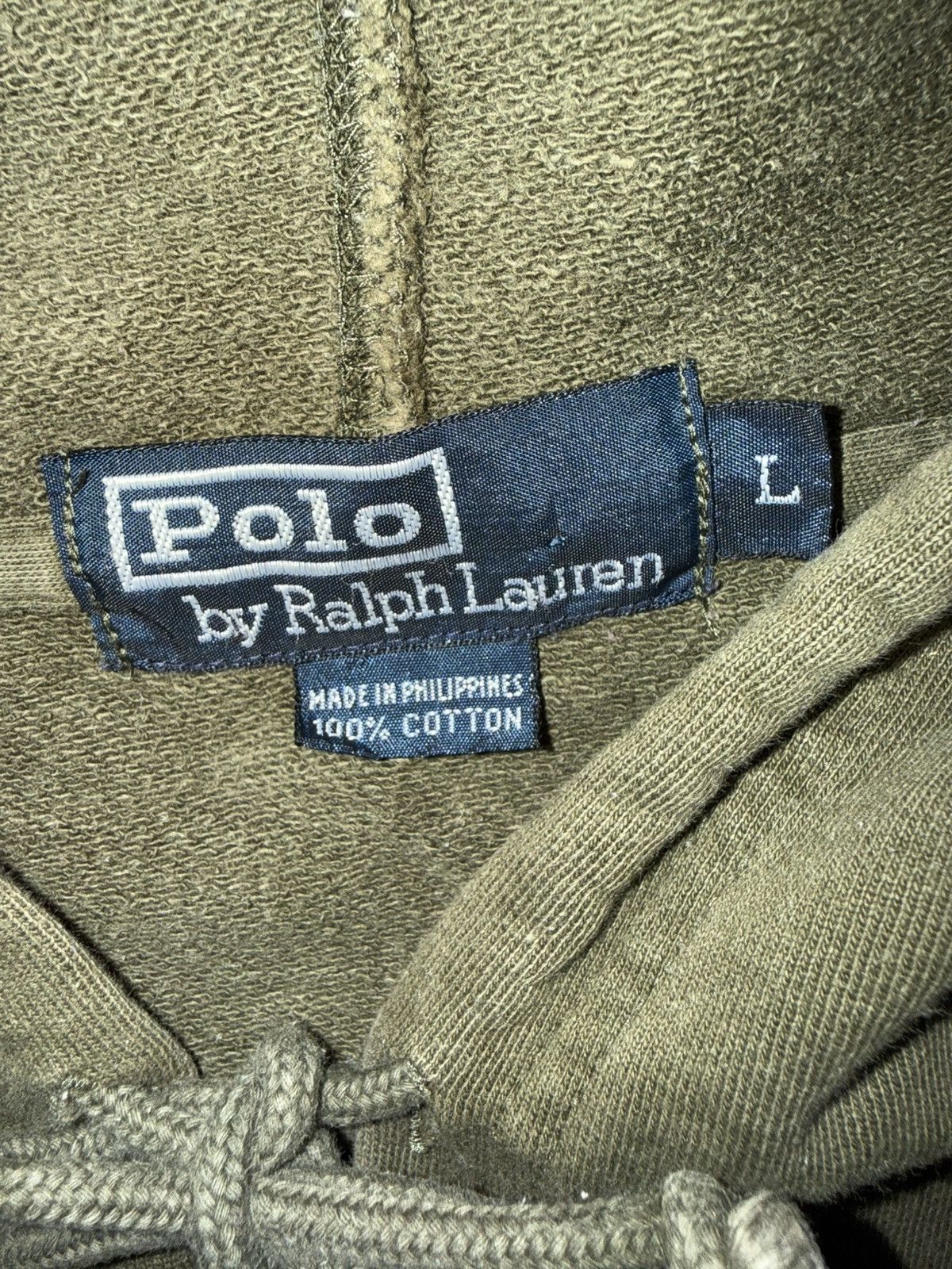 Polo Ralph Lauren Vintage Polo Ralph Lauren Olive Hoodie Full Zip Faded L Size US L / EU 52-54 / 3 - 4 Thumbnail