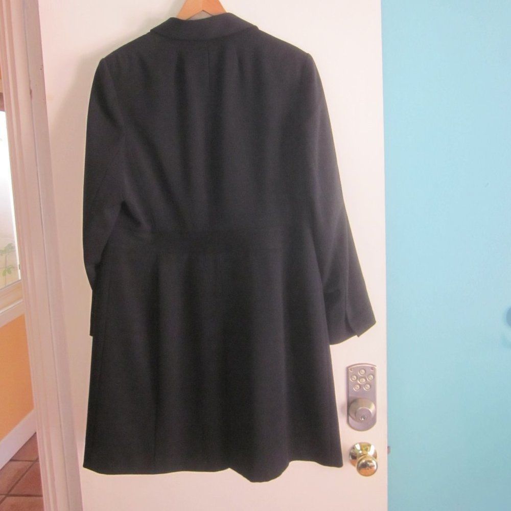 Vintage Venezia Vintage Long Black Coat Size 14 Size L / US 10 / IT 46 - 8 Thumbnail
