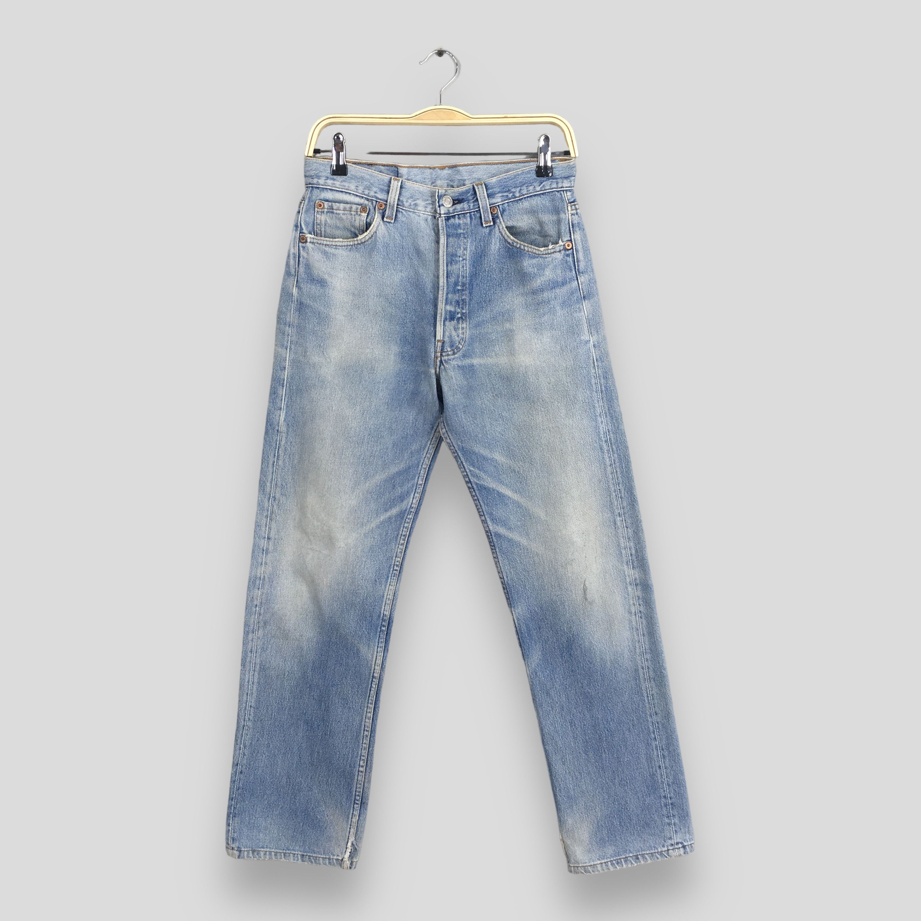 image of Size 28X28 Vintage 80's Levi's 501 Faded Blue Jeans, Men's