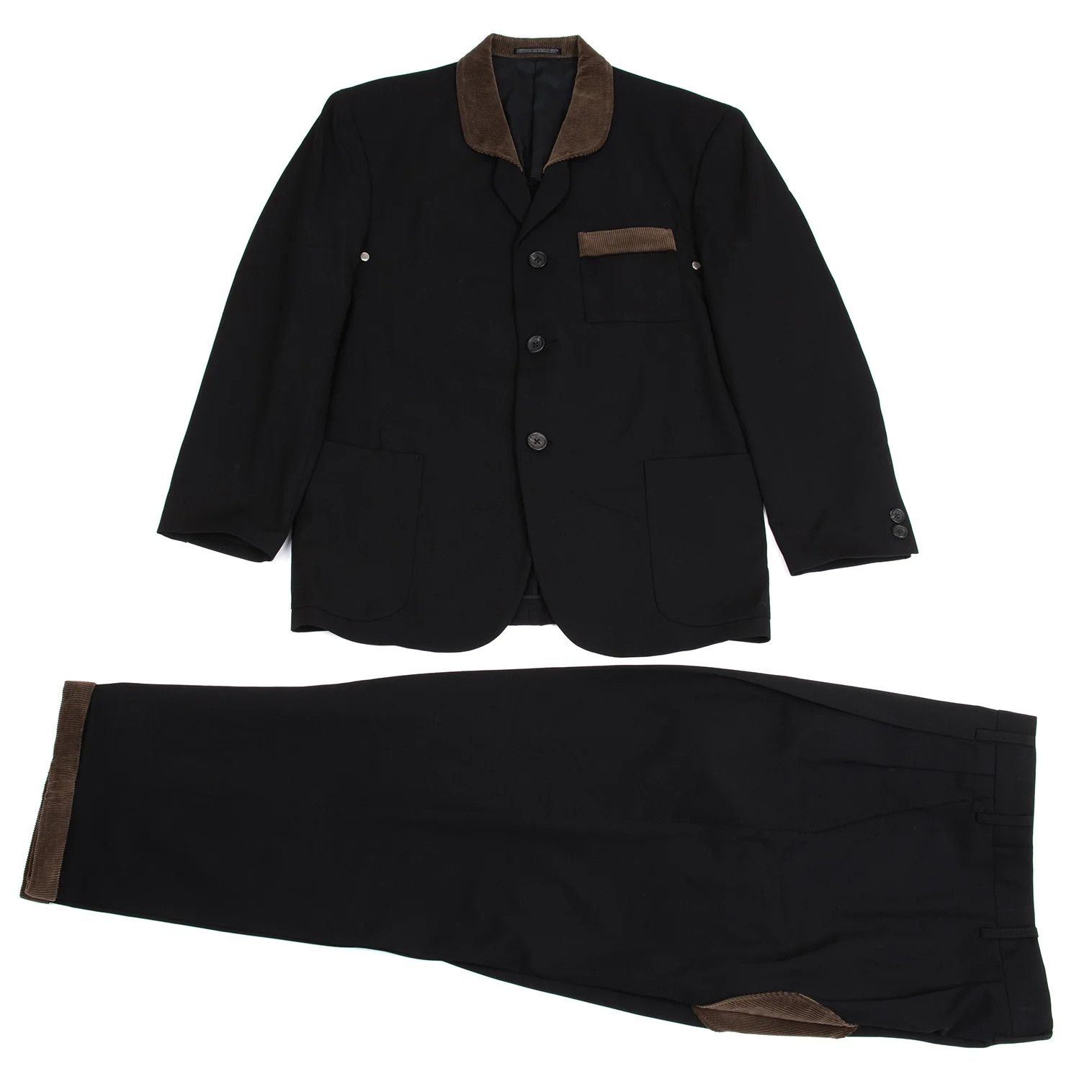 Yohji Yamamoto Yohji Yamamoto Corduroy Wool Gabardine Set Up Size US M / EU 48-50 / 2 - 1 Thumbnail