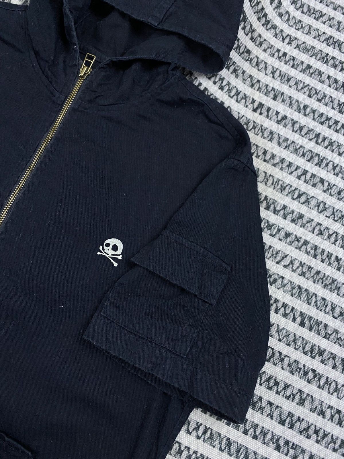 Japanese Brand Vintage Six Sim Sadism Skull Embroidery Zip-Up Hooded Jacket Size US M / EU 48-50 / 2 - 7 Thumbnail