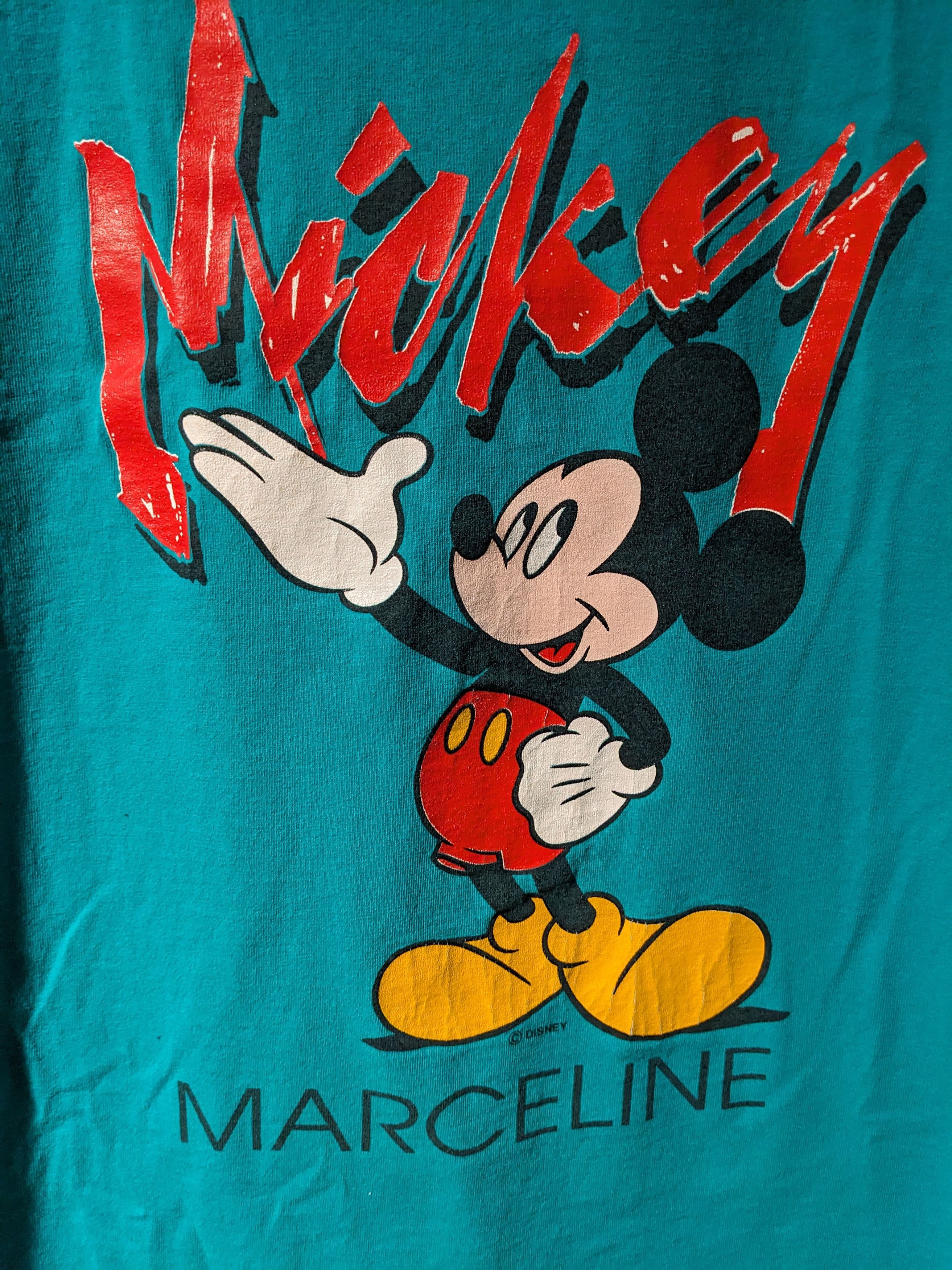 Disney × Mickey Mouse × Vintage Vintage 80s Mickey Mouse Marceline Green Blue Large T-Shirt Size US L / EU 52-54 / 3 - 2 Thumbnail