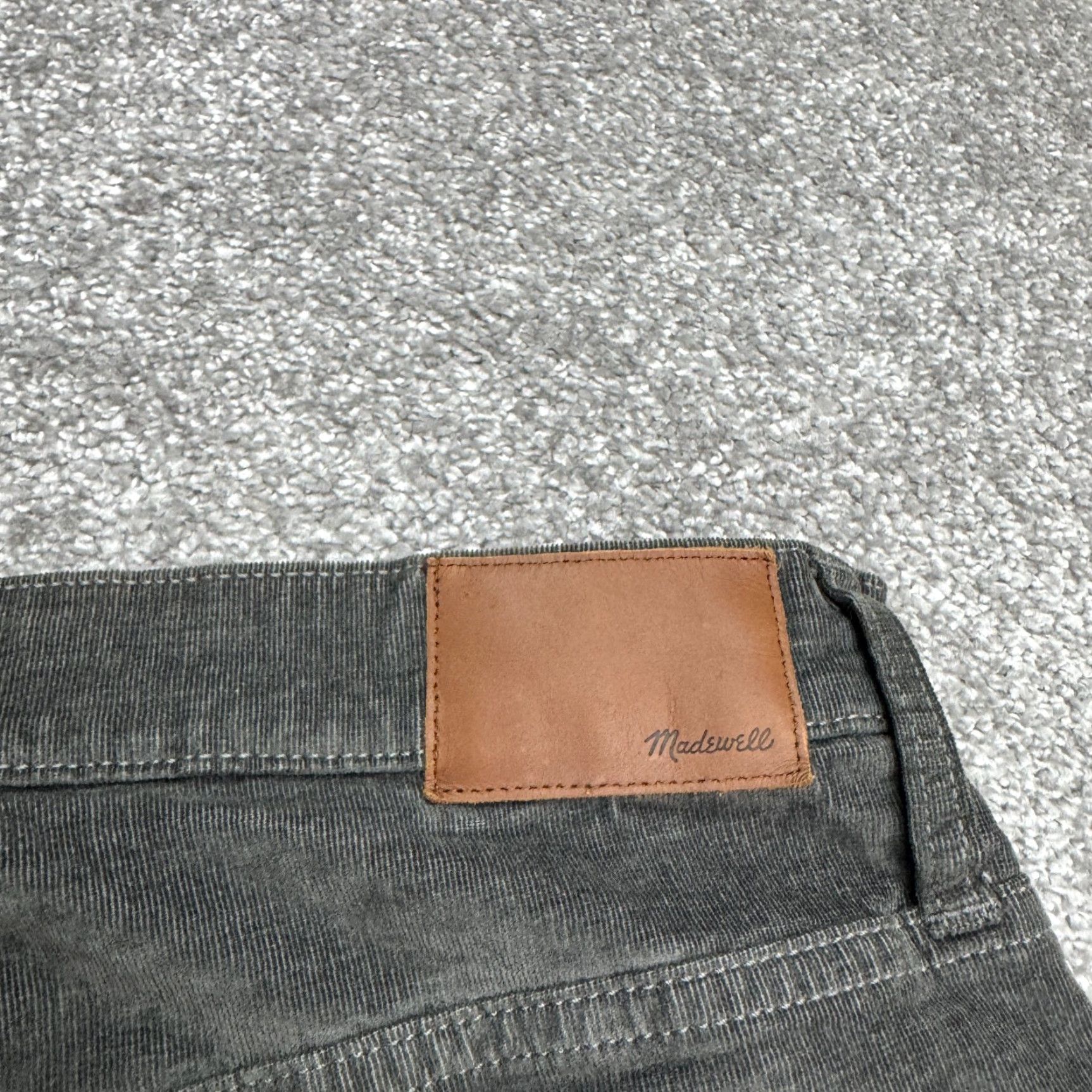 Madewell Madewell High Rise Skinny Velvet Pants Womens 29 Tall Dark Gray Stretch Casual Size 29" - 6 Thumbnail