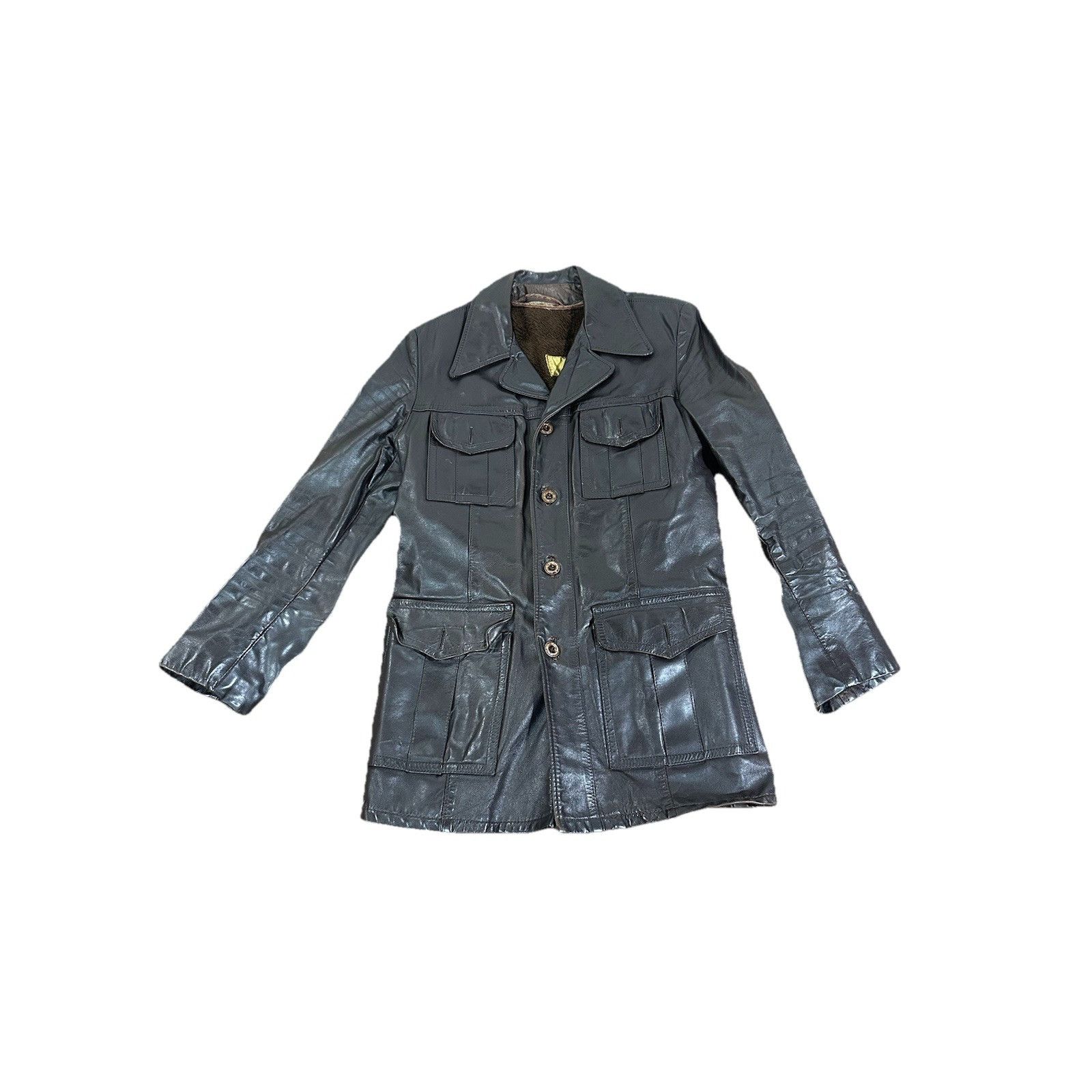 Sears Vintage Sears The Leather Shop Brown Jacket Coat Fur Lined 7 Size US M / EU 48-50 / 2 - 1 Thumbnail