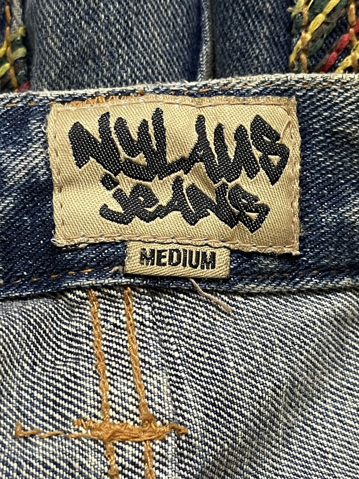 If Six Was Nine Vintage Japan Nylaus Faded Wash Distressed Spiral Wide Leg Size US 30 / EU 46 - 9 Thumbnail