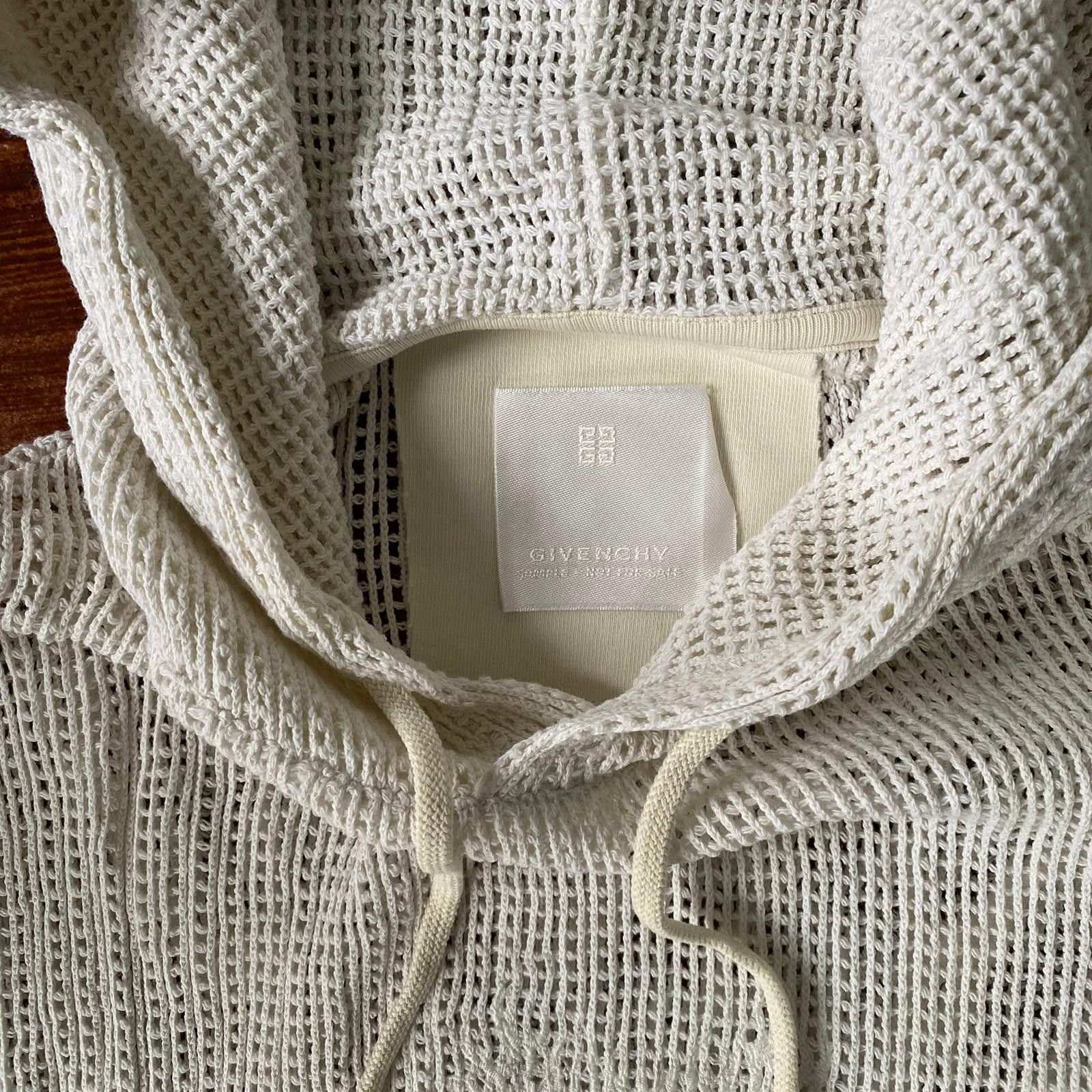 Givenchy 1 of 1 Cream Flame Sleeve Oversized Mesh Hoodie Size US M / EU 48-50 / 2 - 2 Thumbnail