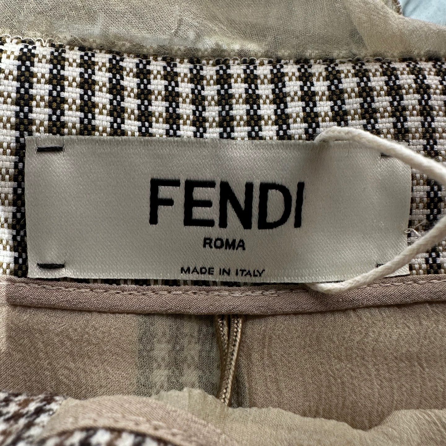 Fendi Fendi feb496 paneled ruffled houndstooth wool skirt 36 Size 25" / US 0 / IT 36 - 3 Thumbnail