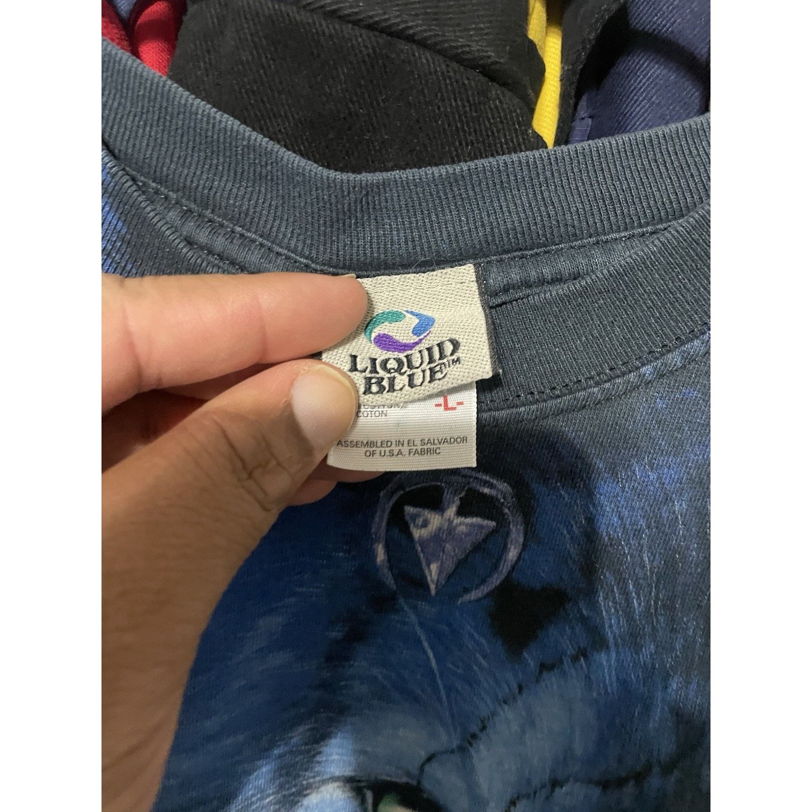 Liquid Blue Size L-VTG Liquid Blue Wolf Tee Shirt All Over Print Mystic Size US L / EU 52-54 / 3 - 3 Thumbnail