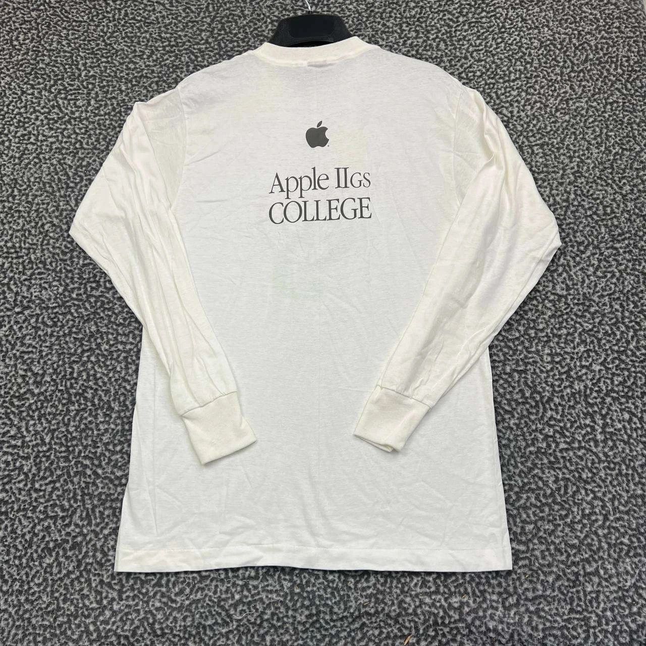 Anvil Vintage Apple IIgs College Shirt Men M Long Sleeve Deadstock Size US M / EU 48-50 / 2 - 2 Thumbnail