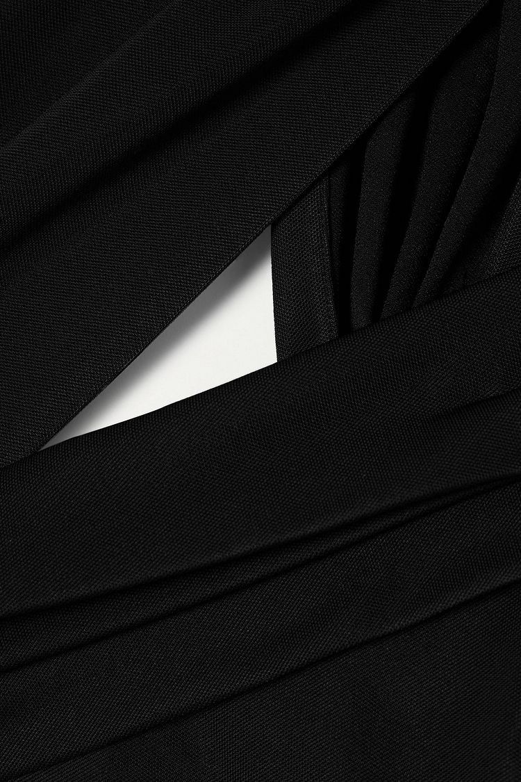 Versace o1y0226 Midi Dress in Black Size M / US 6-8 / IT 42-44 - 4 Thumbnail