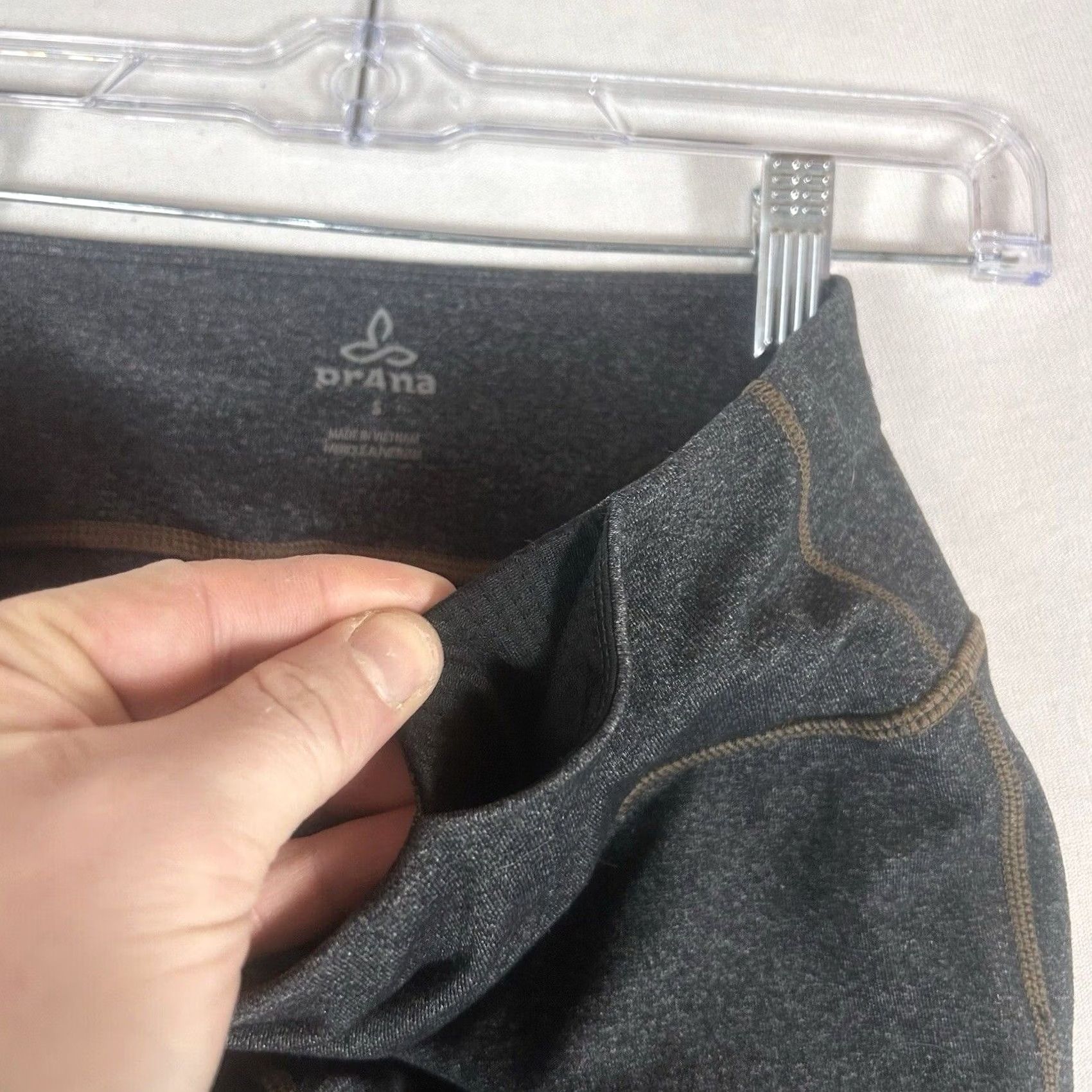 Prana prAna Leggings Womens Small Gray Ankle Stretch Performance Workout Gym Run Size 28" / US 6 / IT 42 - 4 Thumbnail