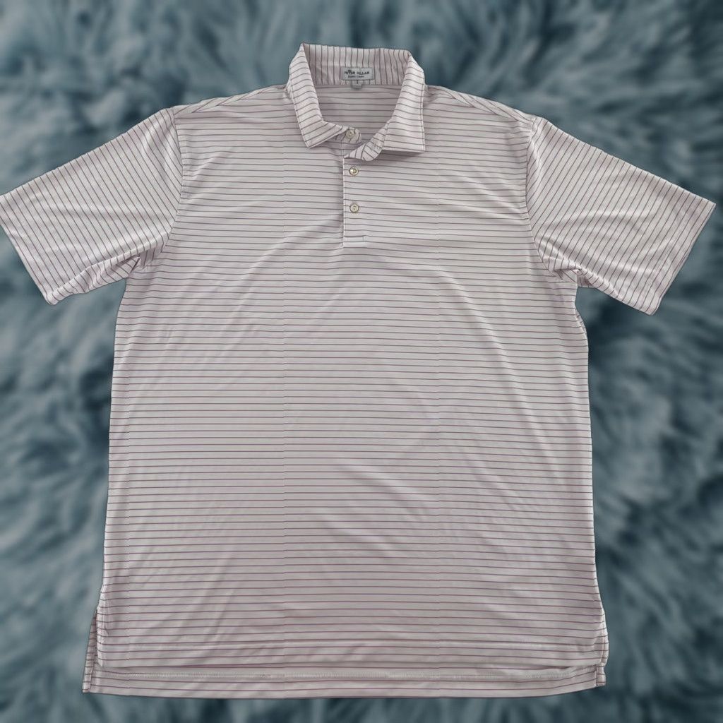Peter Millar Peter Millar Summer Comfort Shirt XL Men Polo Striped White Golf Polo Shirt Comfort? Size US XL / EU 56 / 4 - 1 Thumbnail