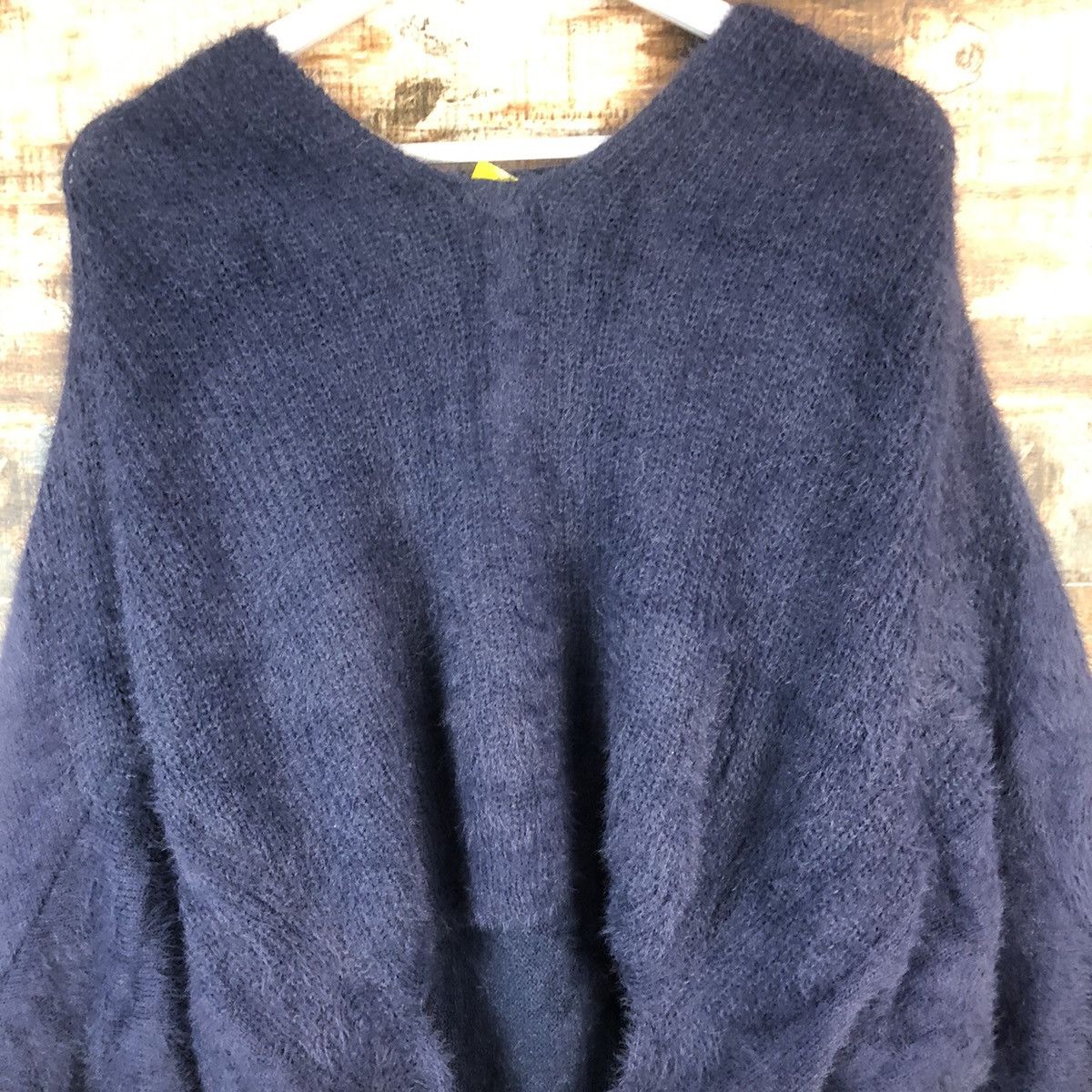 Japanese Brand DL Silent Worth fur shaggy mohair Black Knitwear #C363 Size M / US 6-8 / IT 42-44 - 5 Thumbnail