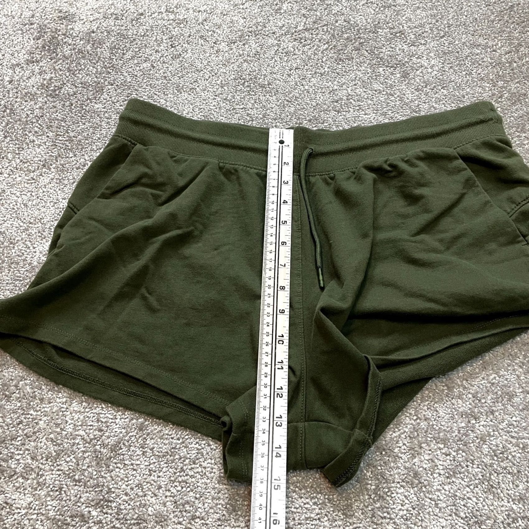 Vintage All in Motion Shorts womens XXL Green Soft Casual Drawstring Lounge 3" Sweat Size 25" / US 0 / IT 36 - 4 Thumbnail