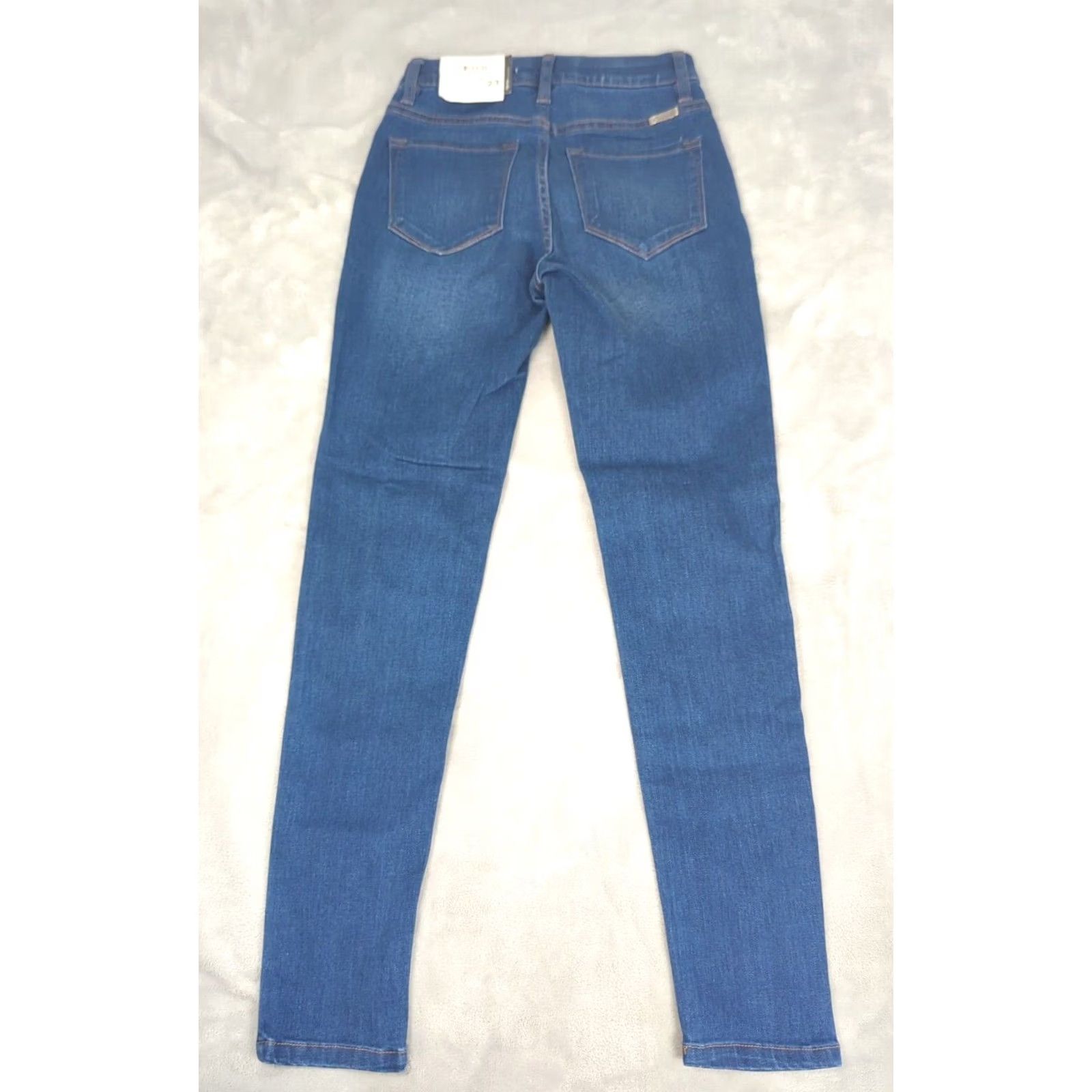 Vintage Kancan Jeans Womens 23 x26 Blue Zip Fly Stretch High Rise Ankle Skinny NEW Size 40" / US 18 - 2 Thumbnail