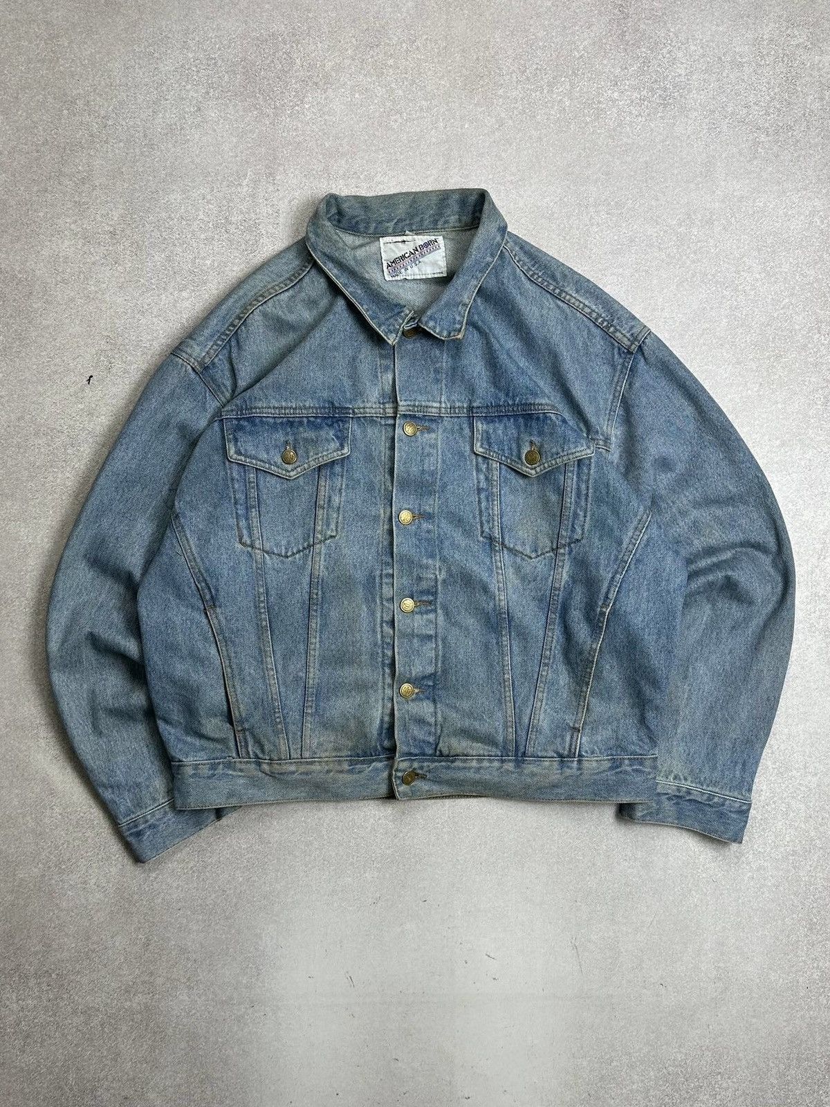 Camel Vintage 90s Camel Big Logo American Born Heavy Denim Jacket Size US L / EU 52-54 / 3 - 3 Thumbnail