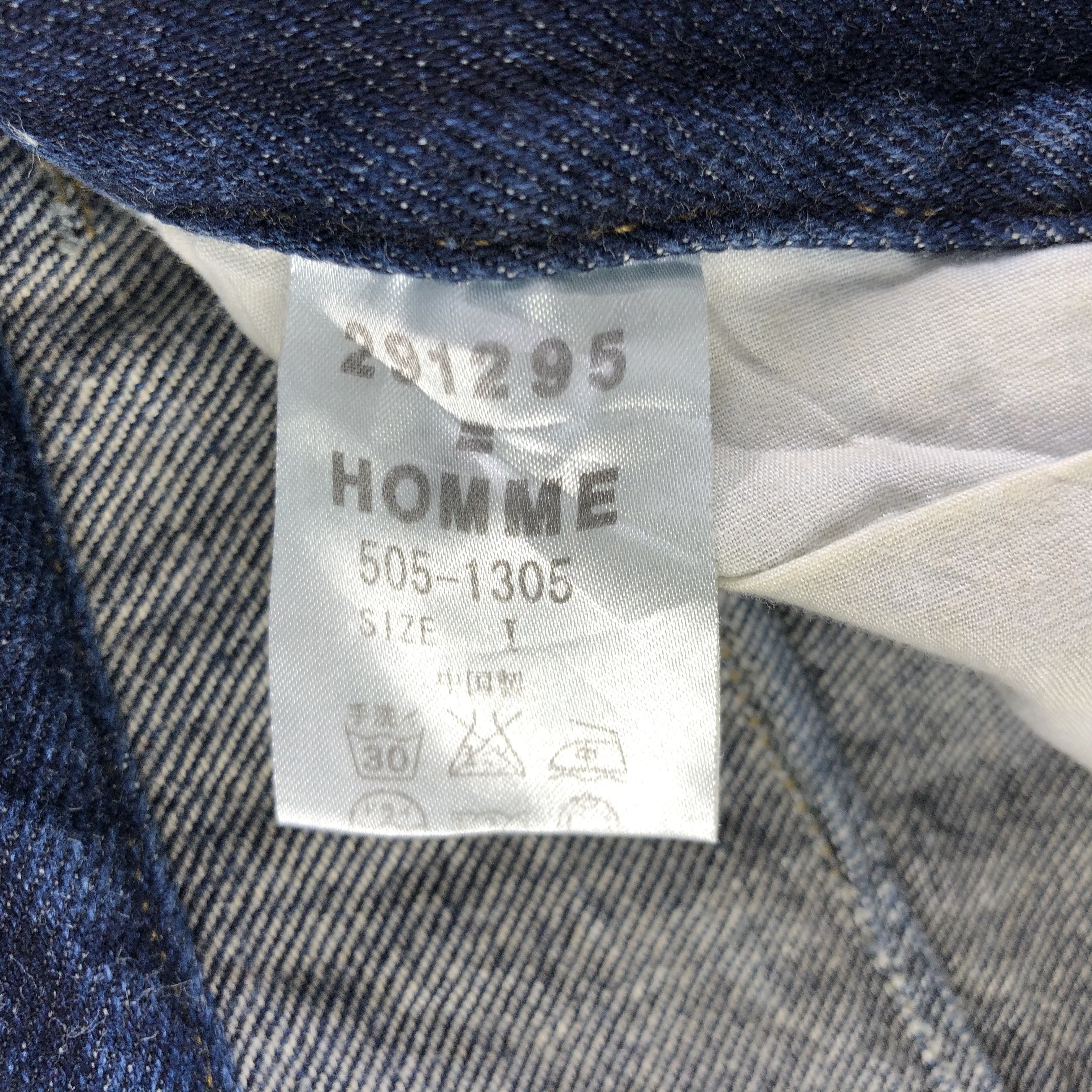 291295=Homme 291295 Homme Jeans Blue Stich Denim -J2861 Size US 27 - 9 Thumbnail