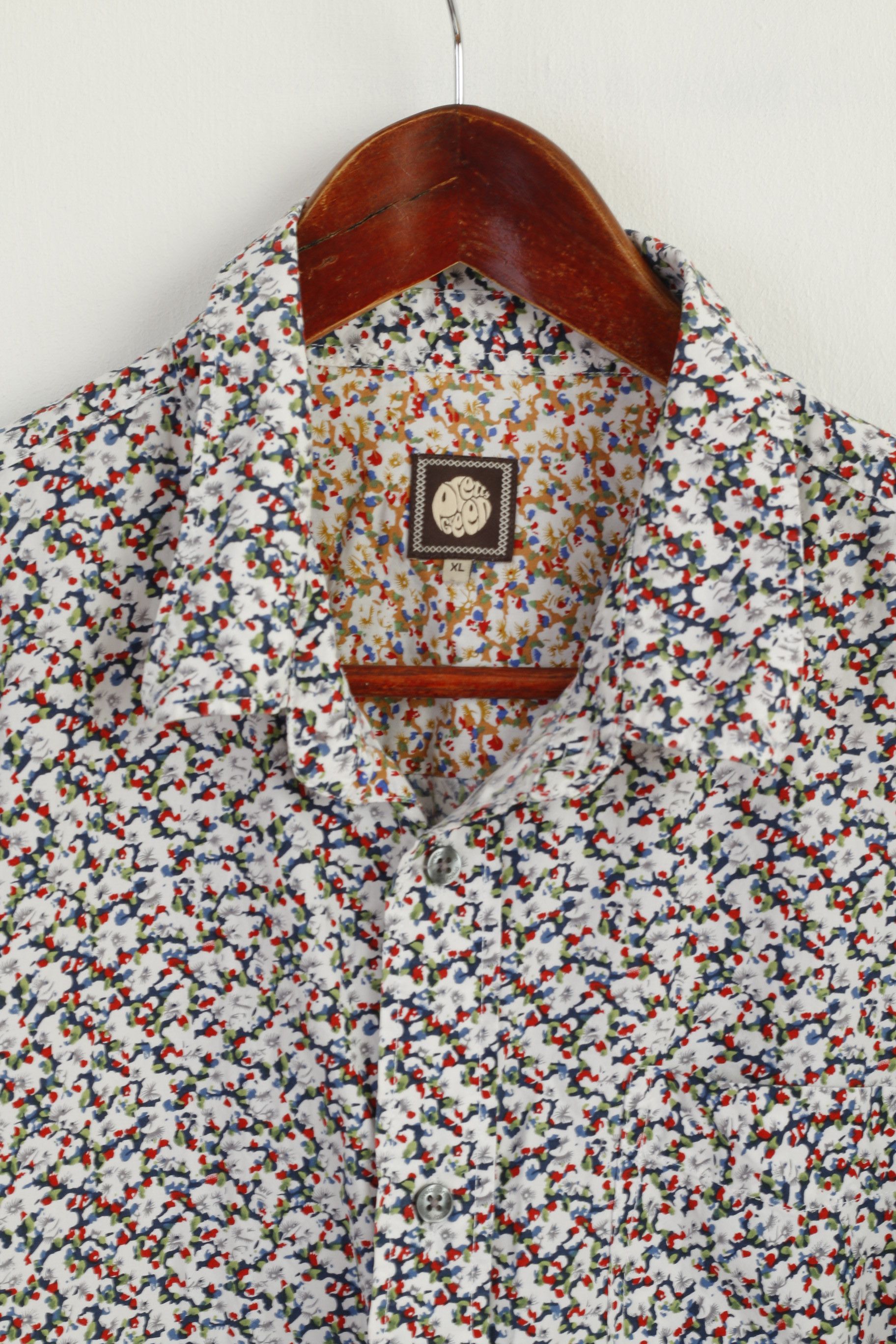 Pretty Green Pretty Green Men XL Casual Shirt White Printed 7930 Size US XL / EU 56 / 4 - 3 Thumbnail